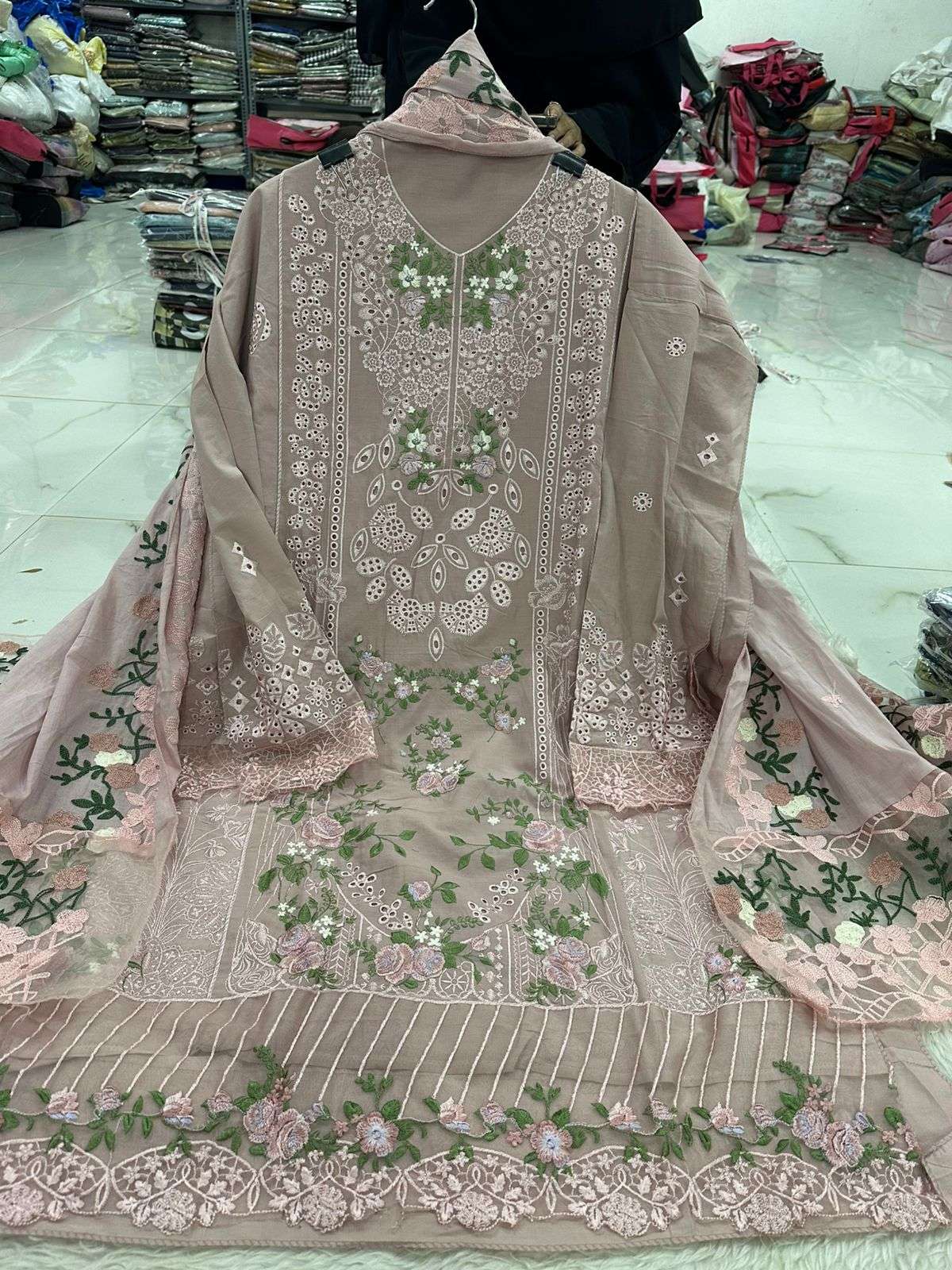Falah Premium Party Wear Pure Cotton Collection Code - NOP60 By Falah Designer Suits - 04