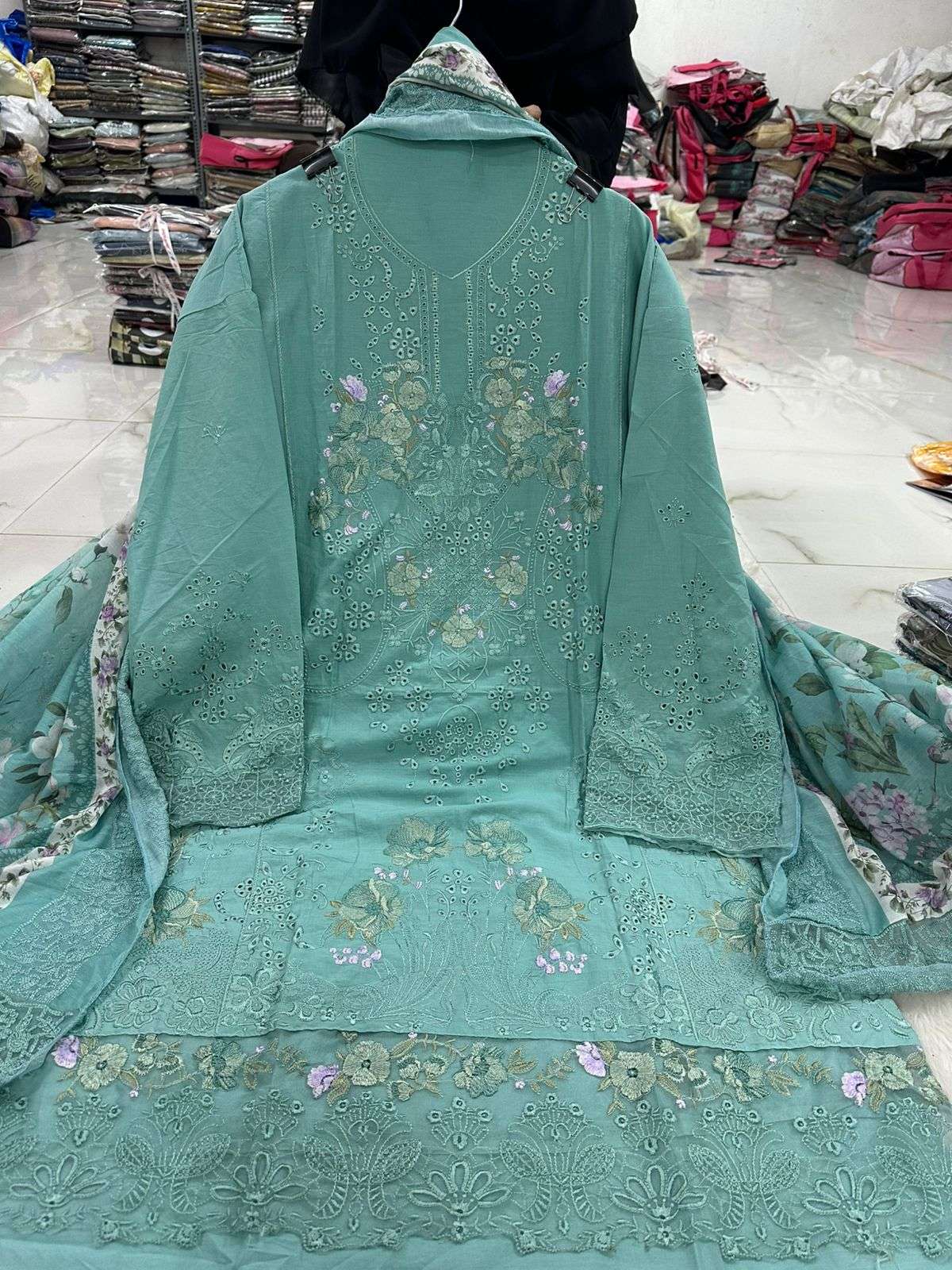 Falah Premium Party Wear Pure Cotton Collection Code - NOP60 By Falah Designer Suits - 10