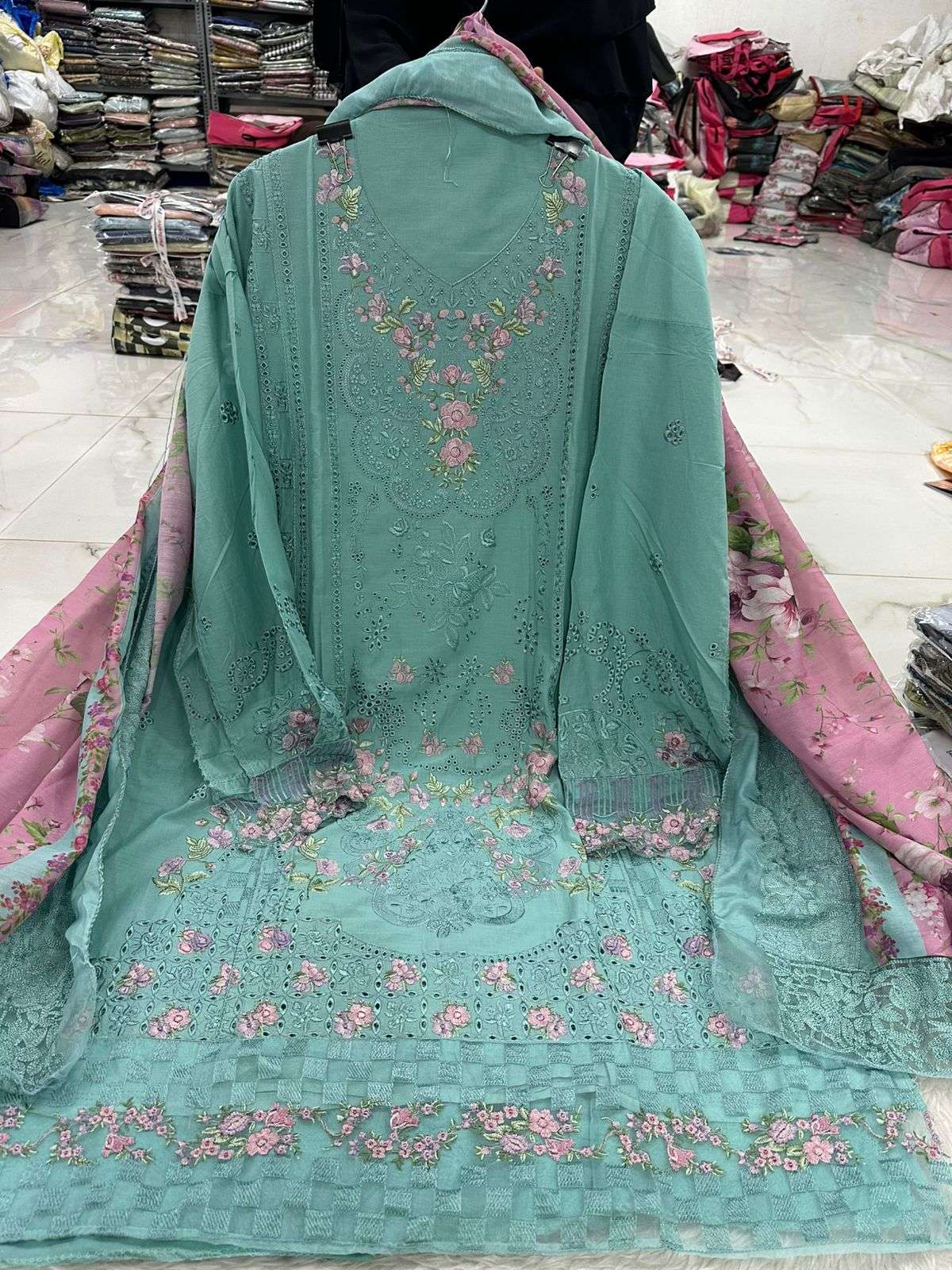 Falah Premium Party Wear Pure Cotton Collection Code - NOP60 By Falah Designer Suits - 11