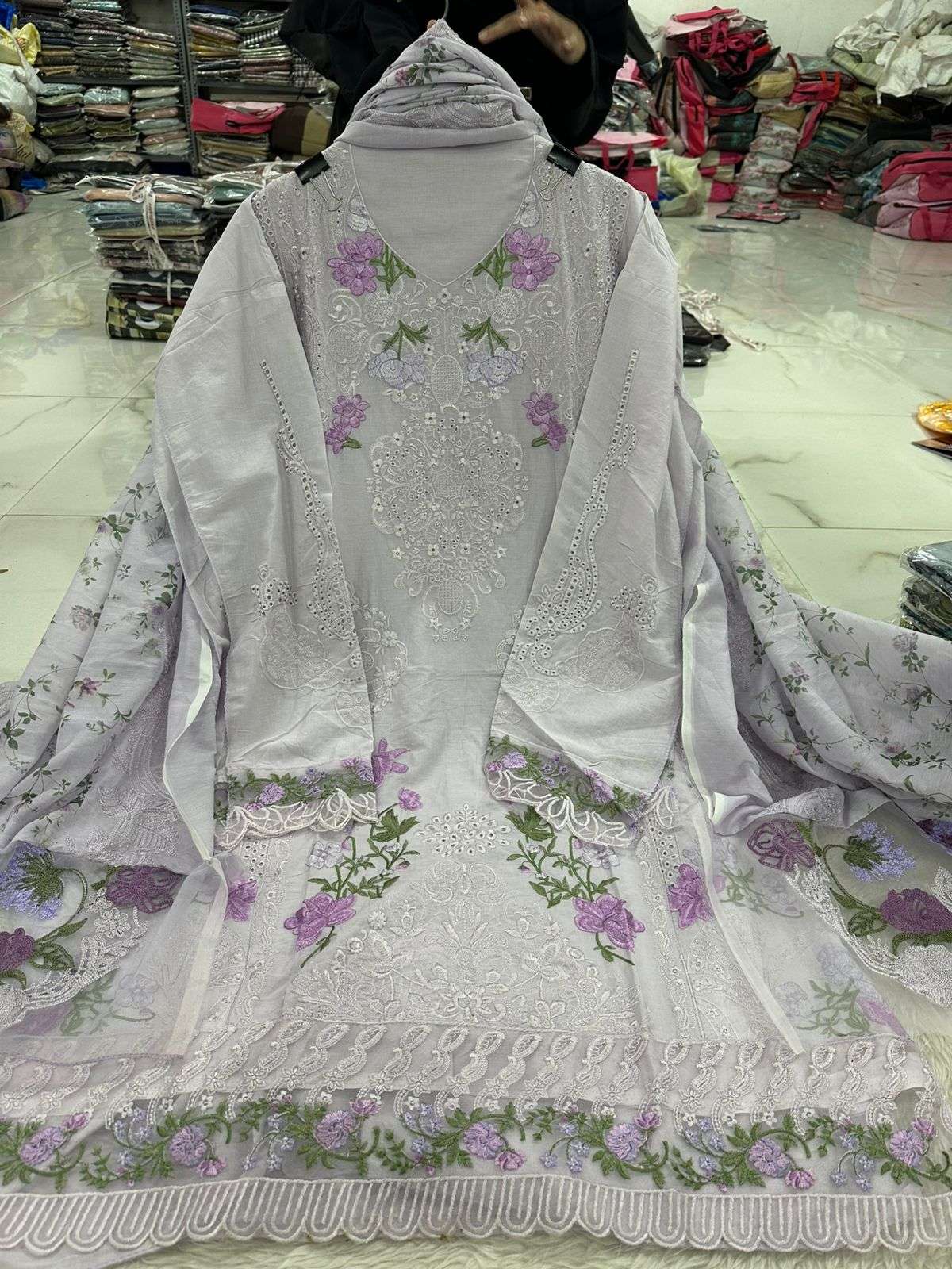Falah Premium Party Wear Pure Cotton Collection Code - NOP60 By Falah Designer Suits - 15