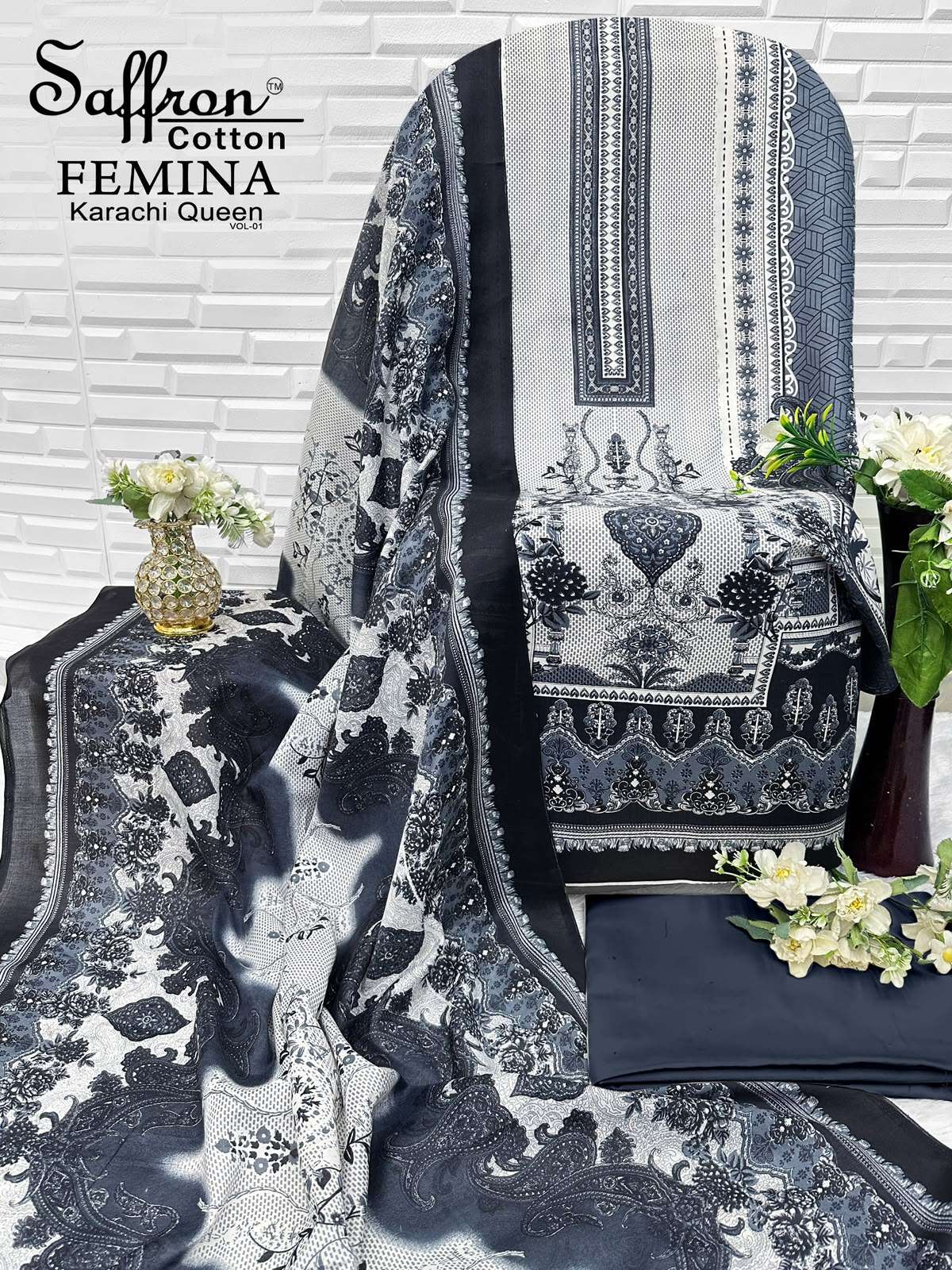 FEMINA KARACHI QUEEN VOL - 01 BY SAFFRON COTTON - 12