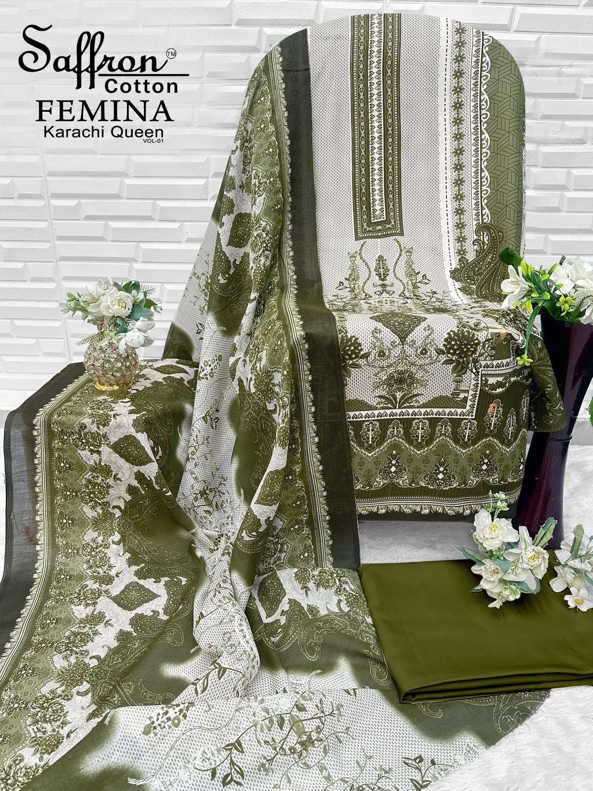 FEMINA KARACHI QUEEN VOL - 01 BY SAFFRON COTTON - 13