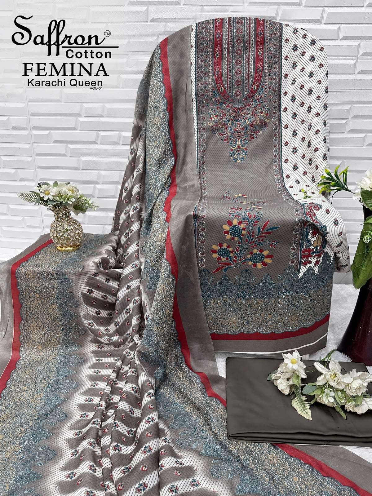 FEMINA KARACHI QUEEN VOL - 01 BY SAFFRON COTTON - 15