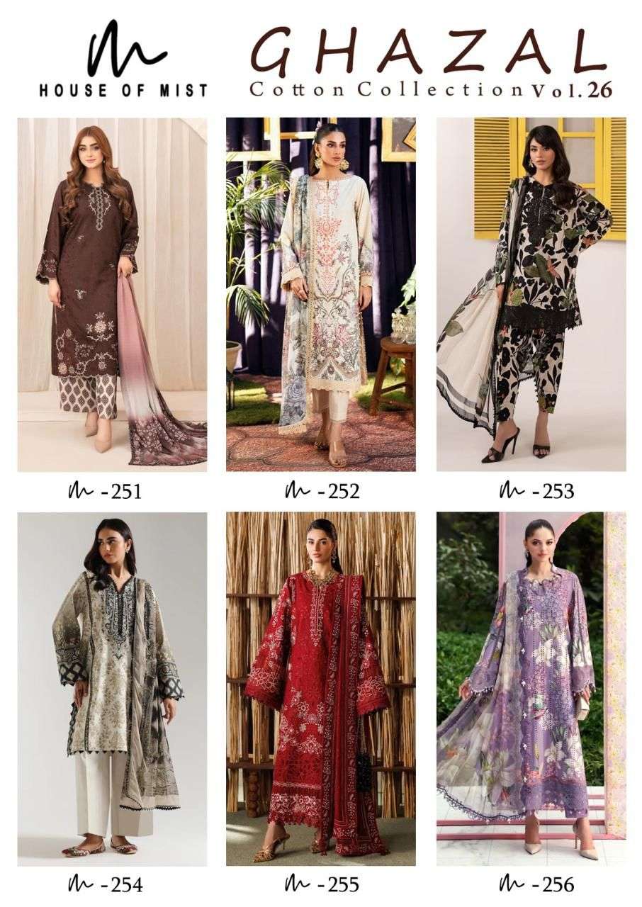 GHAZAL COTTON COLLECTION VOL - 26 BY HOUSE OF MIST - 01 - 06