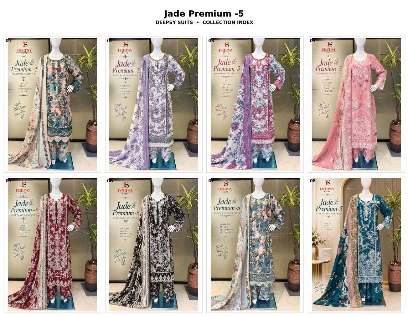 JADE PREMIUM - 05 READY TO WEAR COLLECTION BY DEEPSY SUITS - 01 - 08 A