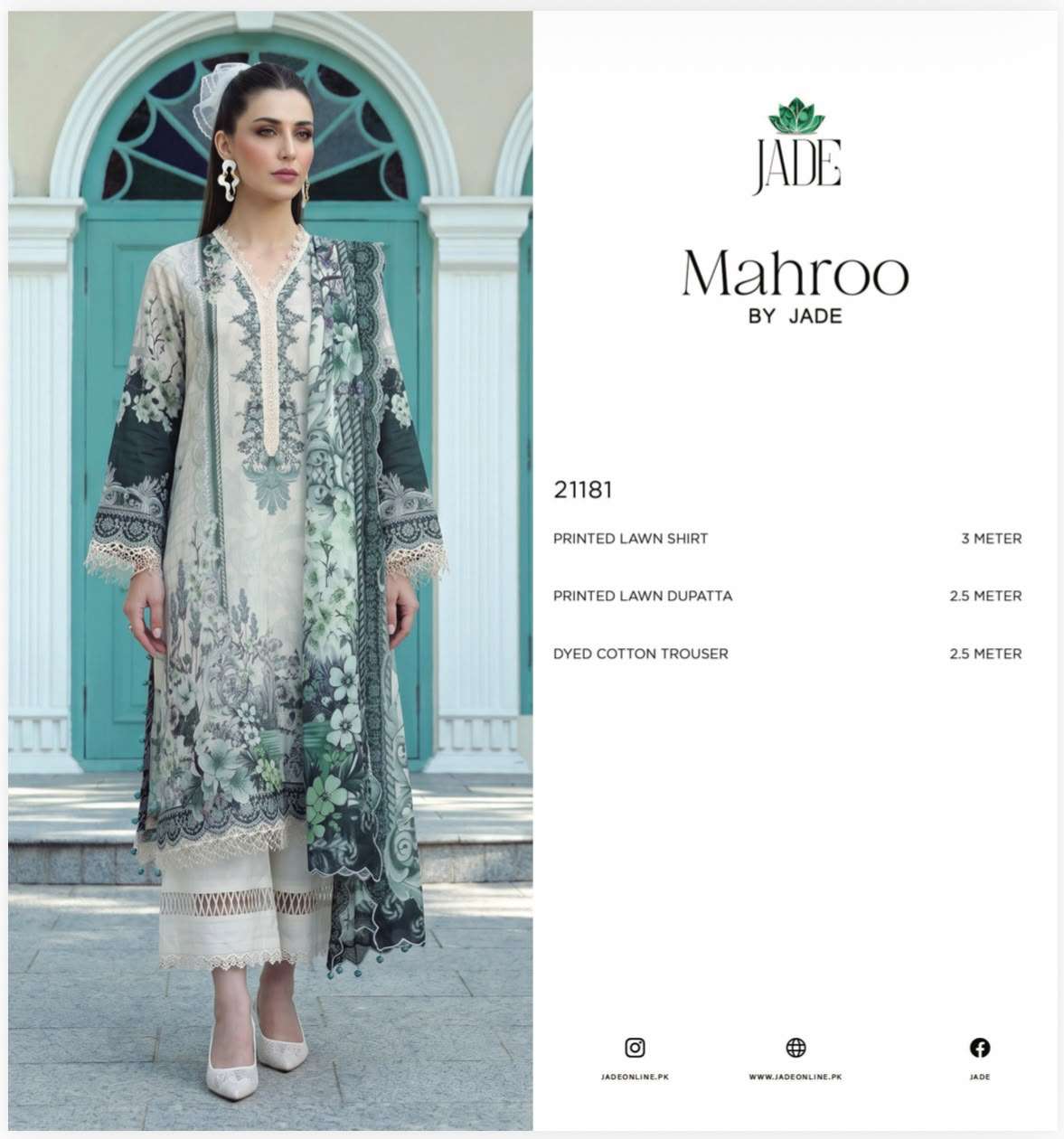 MAHROO PRINTED LAWN COLLECTION BY JADE - 04