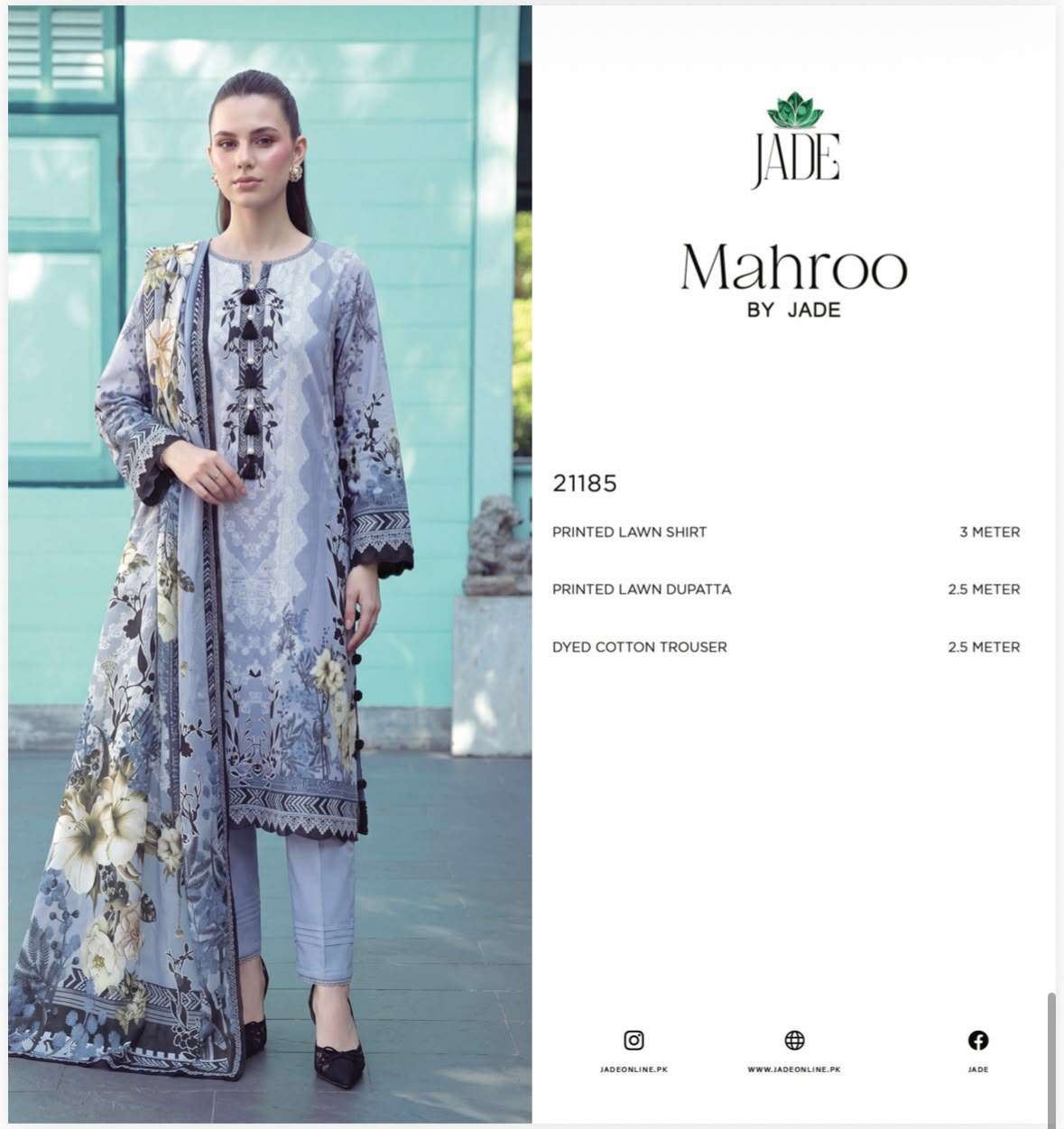 MAHROO PRINTED LAWN COLLECTION BY JADE - 06