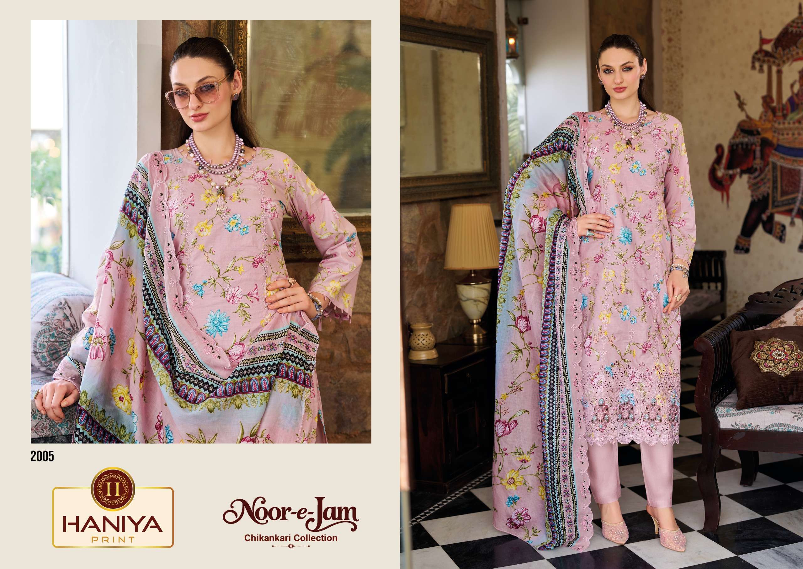 NOOR E ZAM CHIKANKARI COLLECTION BY HANIYA PRINT - 03