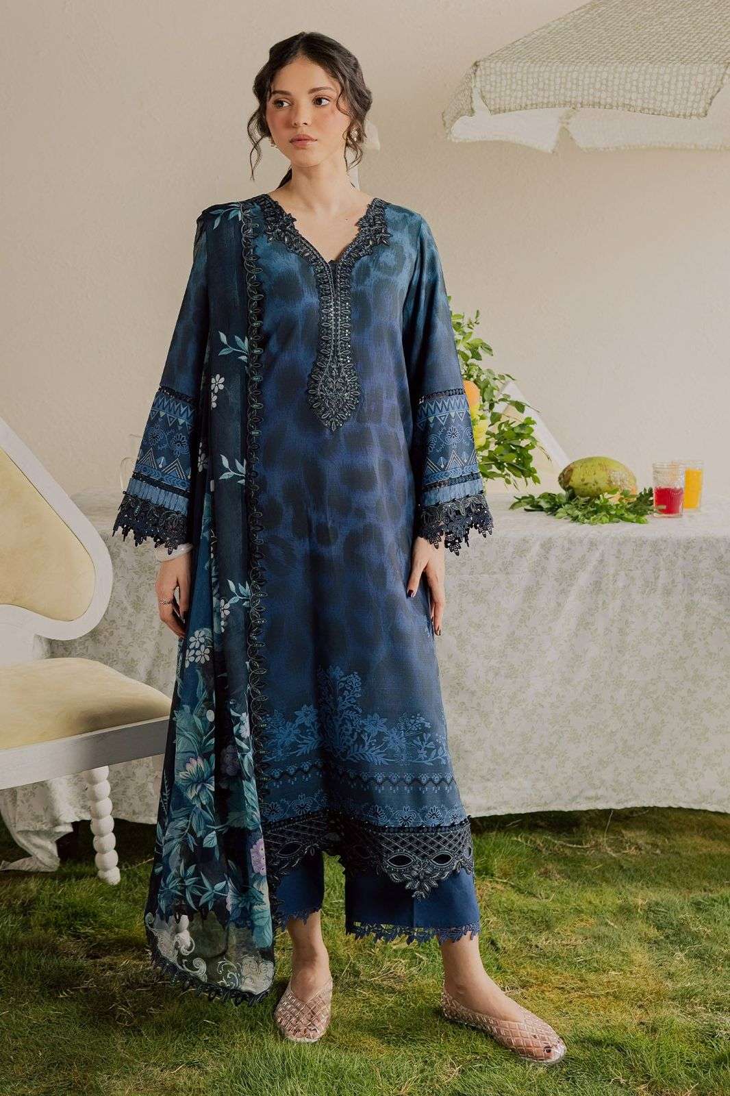 NUREH GARDENIA EMBROIDERED & PRINTED VISCOSE COLLECTION BY NUREH - 01