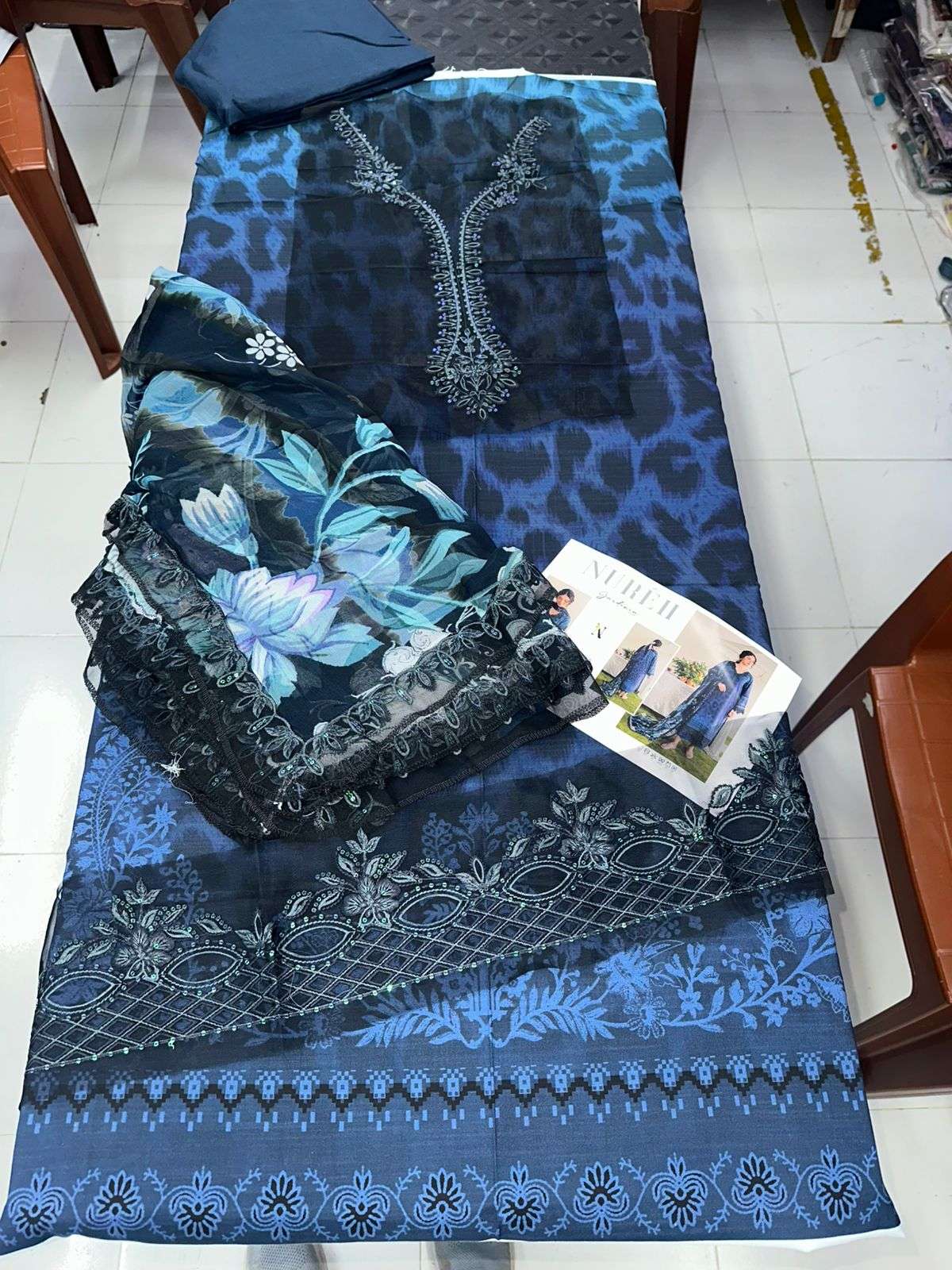 NUREH GARDENIA EMBROIDERED & PRINTED VISCOSE COLLECTION BY NUREH - 07