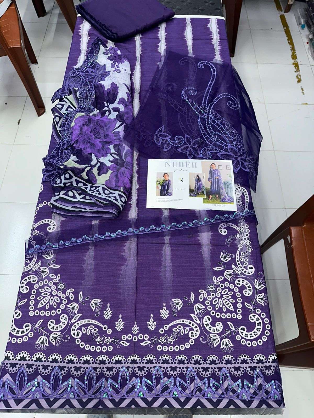 NUREH GARDENIA EMBROIDERED & PRINTED VISCOSE COLLECTION BY NUREH - 09