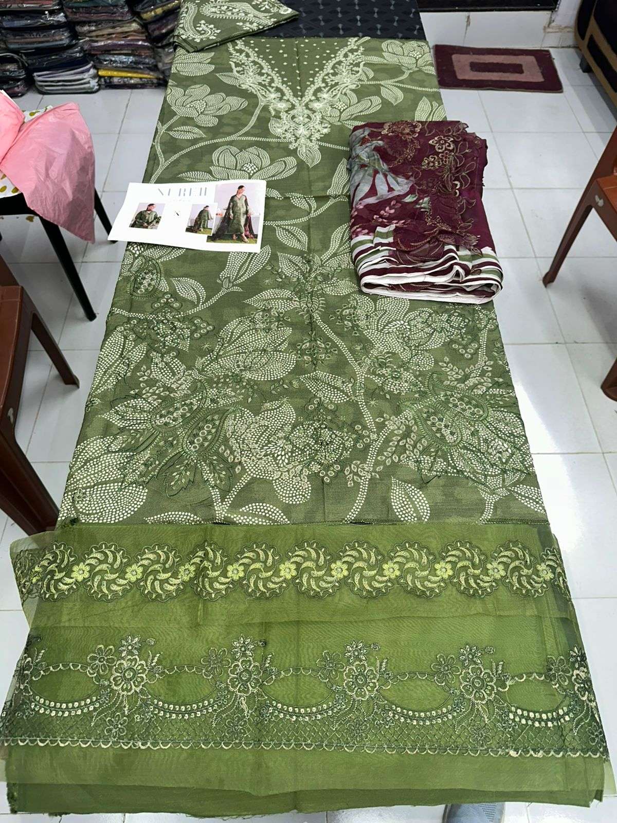 NUREH GARDENIA EMBROIDERED & PRINTED VISCOSE COLLECTION BY NUREH - 11