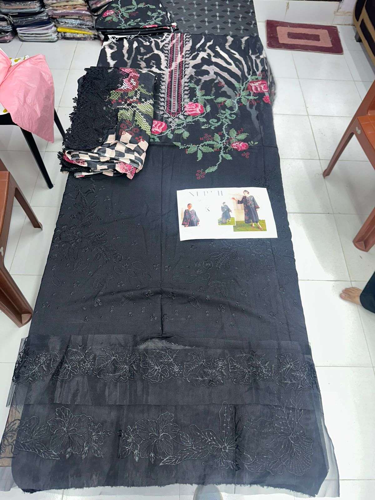 NUREH GARDENIA EMBROIDERED & PRINTED VISCOSE COLLECTION BY NUREH - 12