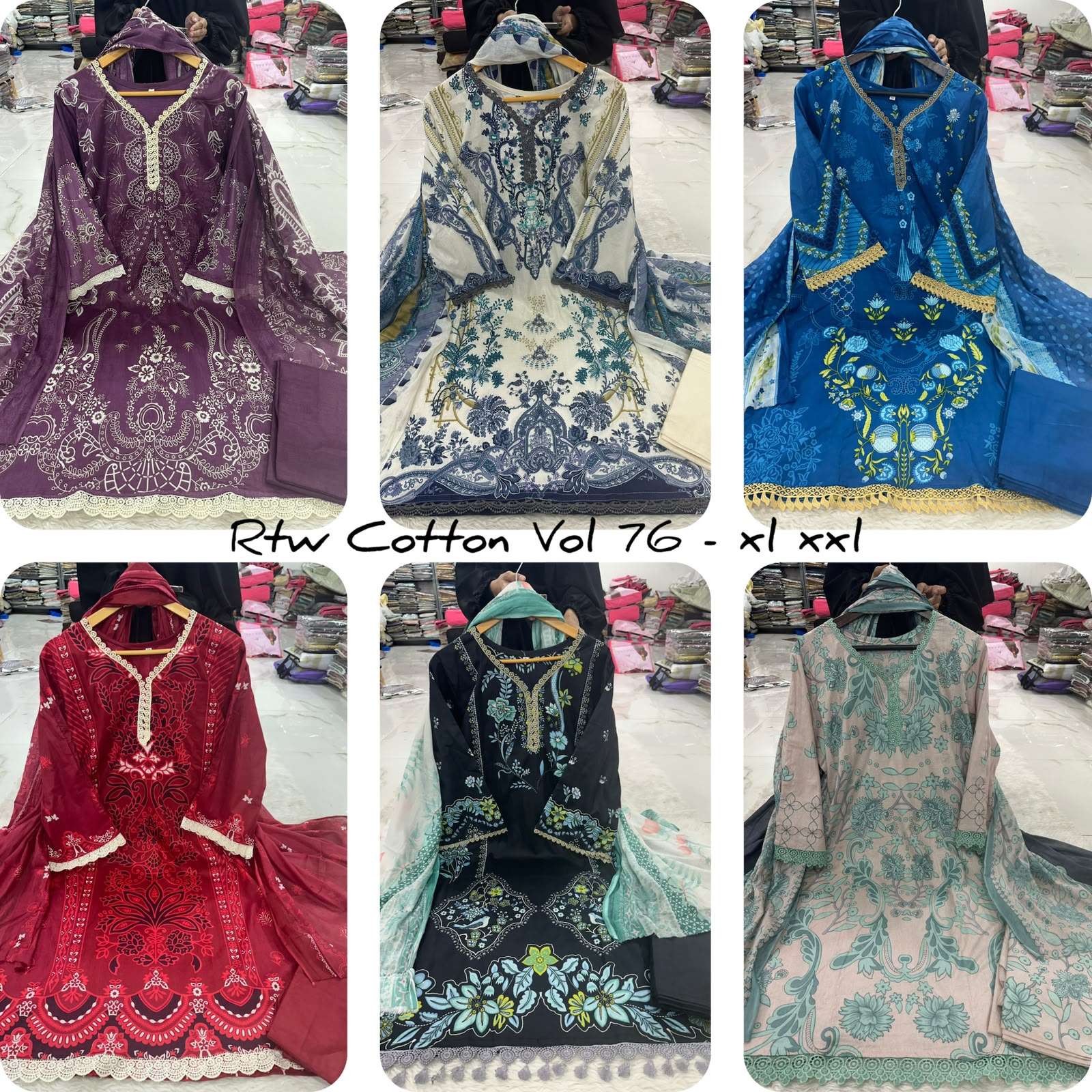 RTW PRINTED COTTON COLLECTION - VOL - 76 BY RTW - 01 - 06