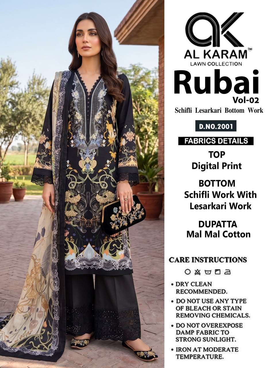 RUBAI VOL - 02 EPLICE BOTTOM BY AL KARAM LAWN COLLECTION - 01