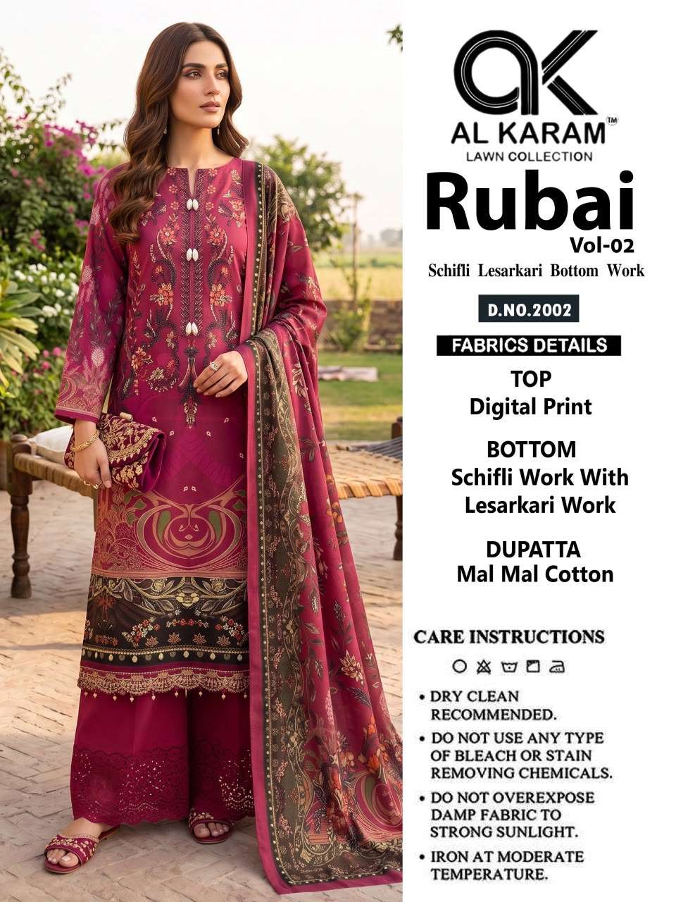 RUBAI VOL - 02 EPLICE BOTTOM BY AL KARAM LAWN COLLECTION - 02