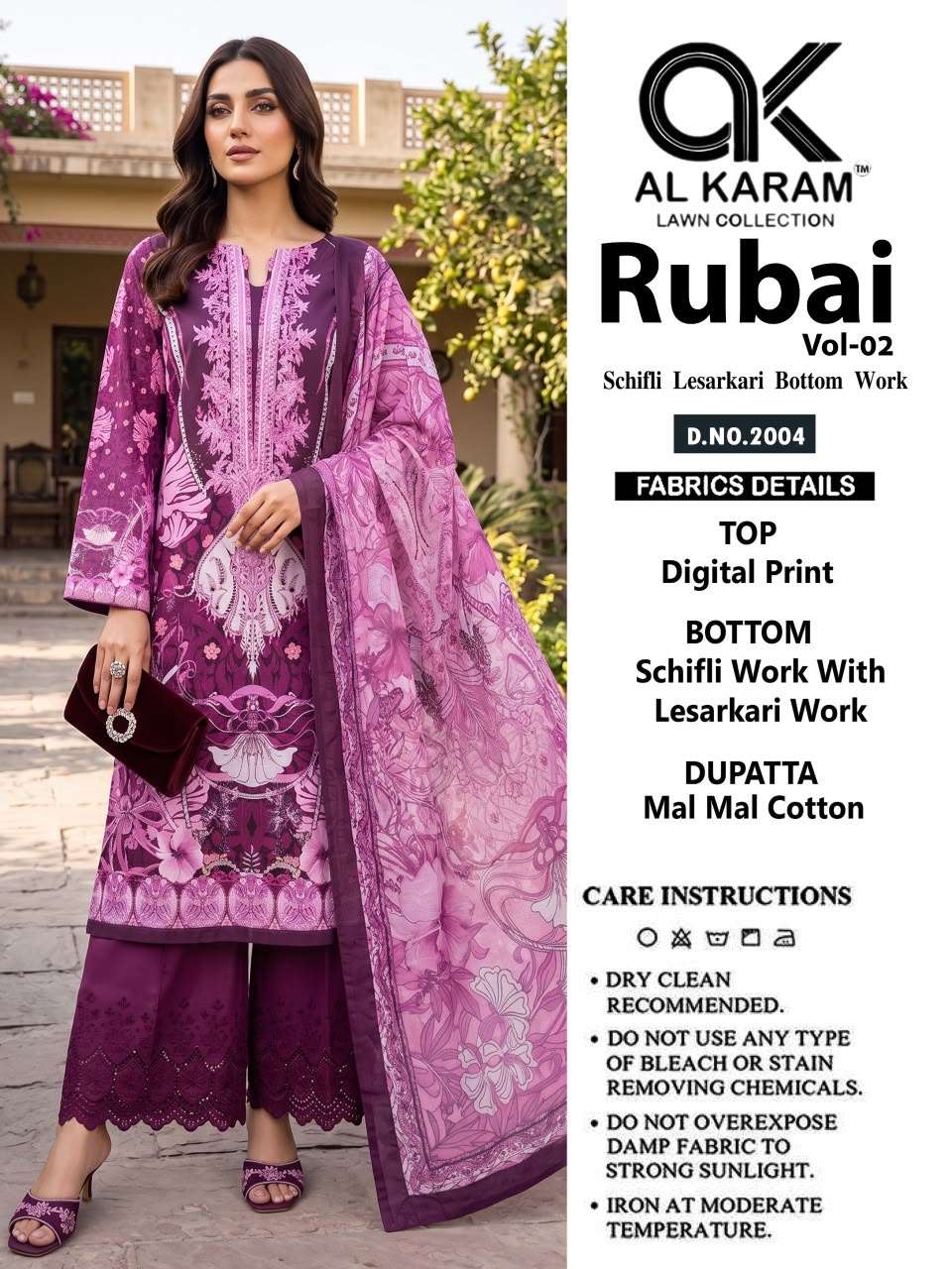 RUBAI VOL - 02 EPLICE BOTTOM BY AL KARAM LAWN COLLECTION - 04