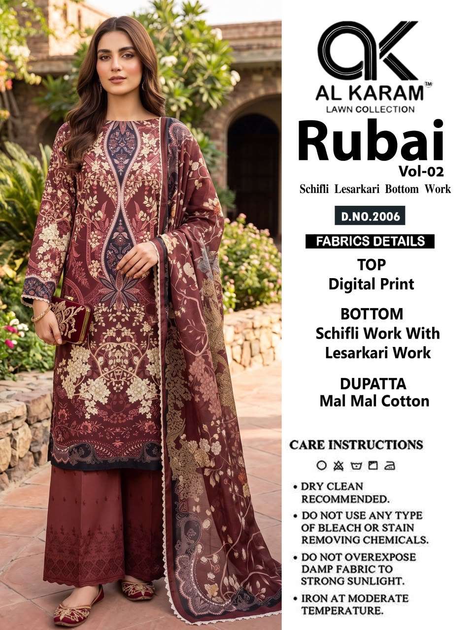 RUBAI VOL - 02 EPLICE BOTTOM BY AL KARAM LAWN COLLECTION - 06