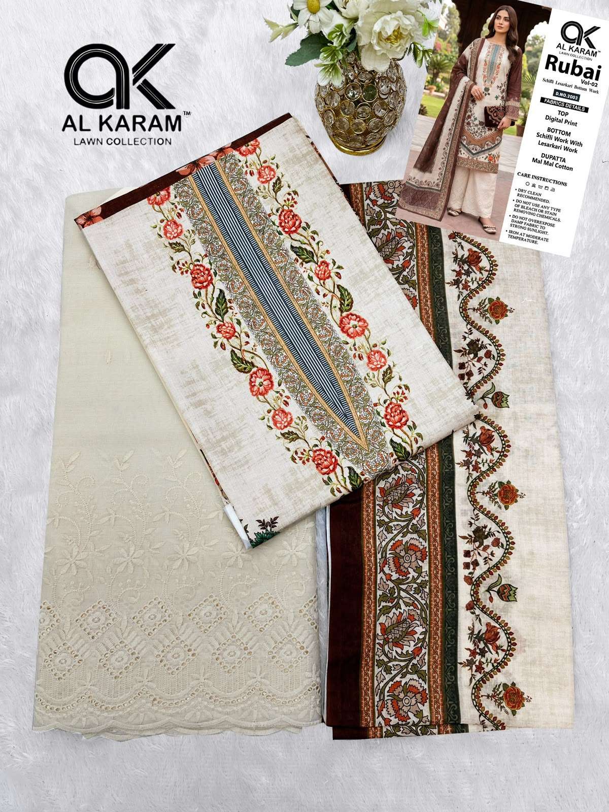 RUBAI VOL - 02 EPLICE BOTTOM BY AL KARAM LAWN COLLECTION - 09