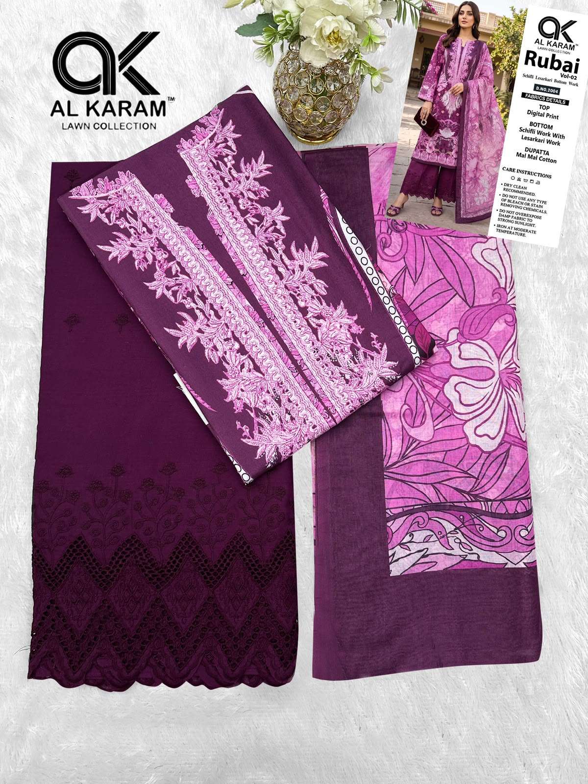 RUBAI VOL - 02 EPLICE BOTTOM BY AL KARAM LAWN COLLECTION - 10