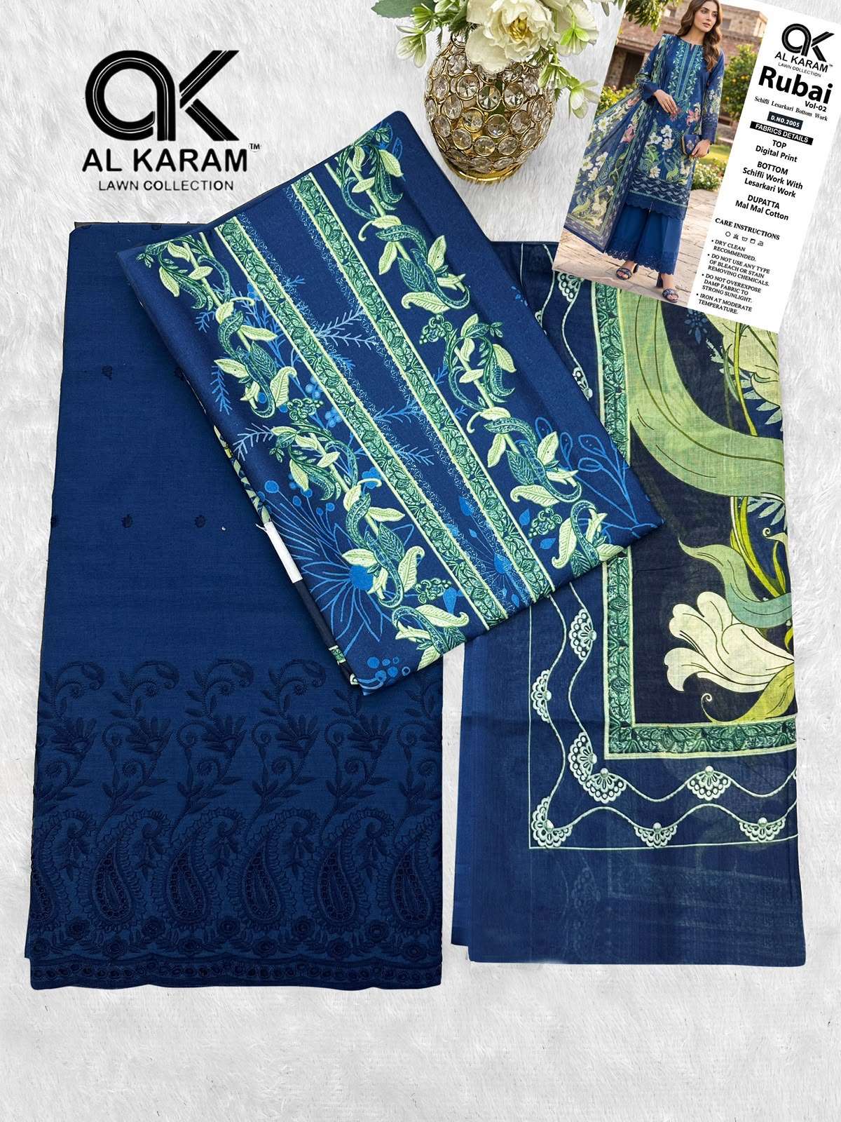 RUBAI VOL - 02 EPLICE BOTTOM BY AL KARAM LAWN COLLECTION - 11