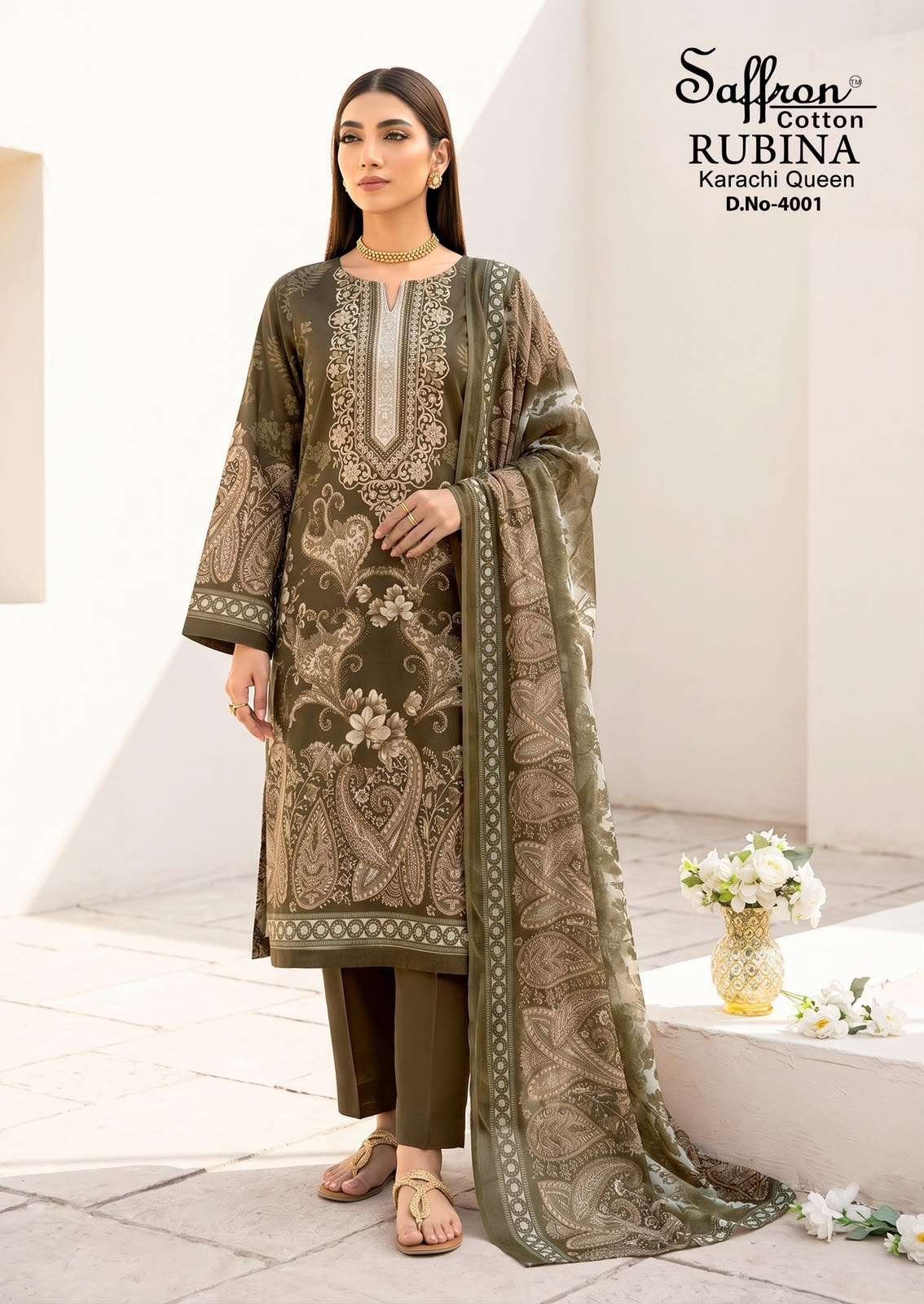 RUBINA KARACHI QUEEN VOL - 04 BY SAFFRON COTTON - 01