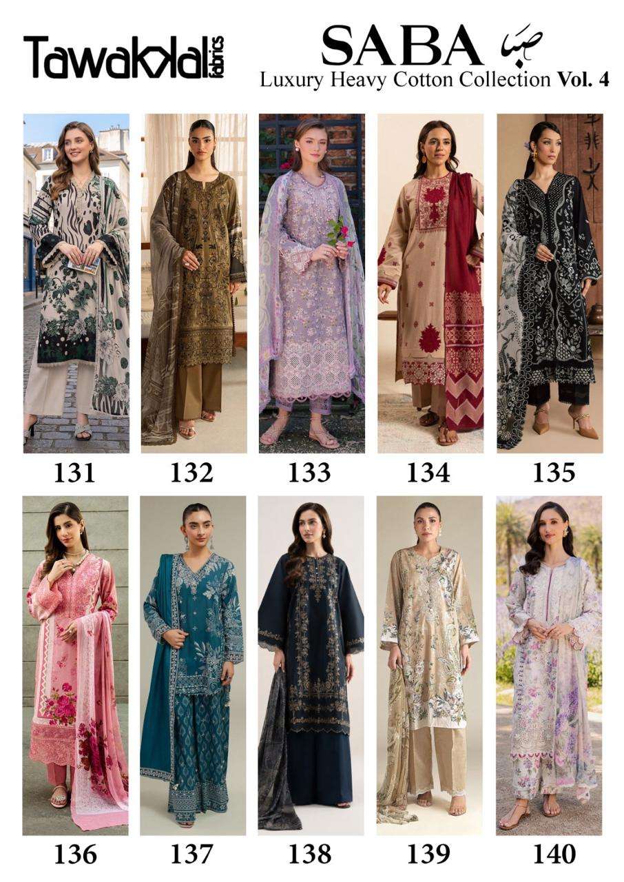 SABA LUXURY HEAVY COTTON COLLECTION VOL - 04 BY TAWAKKAL FABRICS - 01 - 10