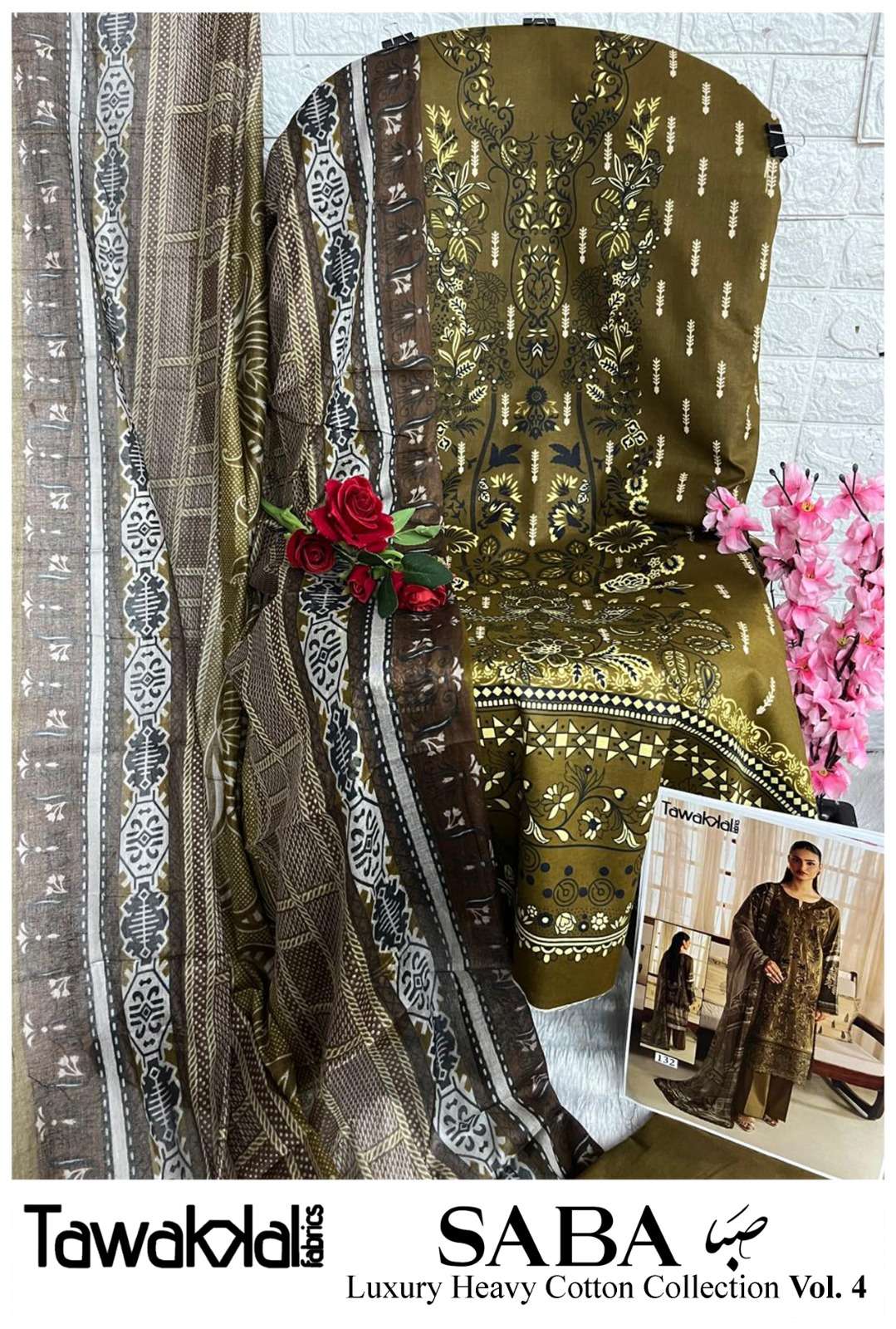 SABA LUXURY HEAVY COTTON COLLECTION VOL - 04 BY TAWAKKAL FABRICS - 12