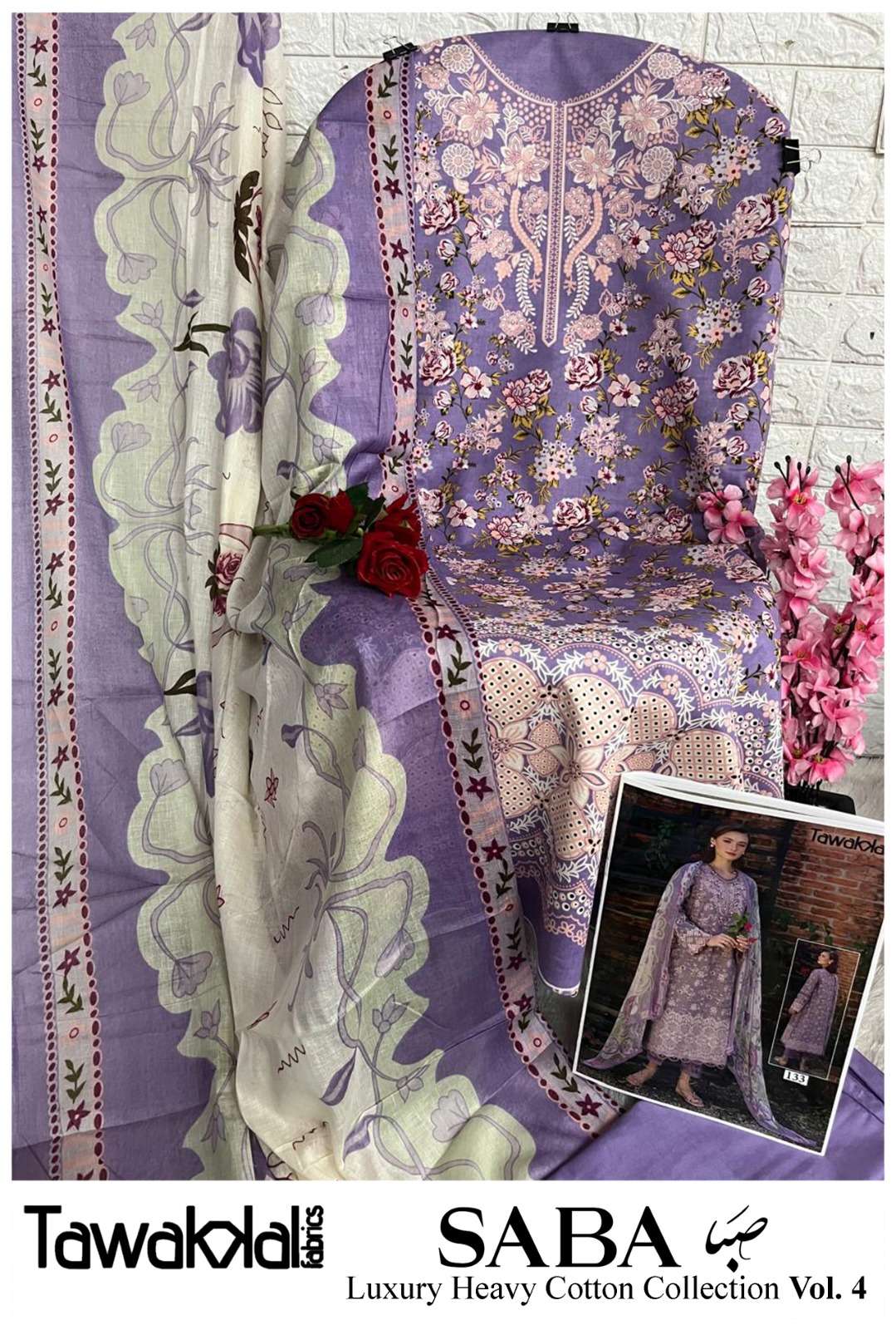 SABA LUXURY HEAVY COTTON COLLECTION VOL - 04 BY TAWAKKAL FABRICS - 13