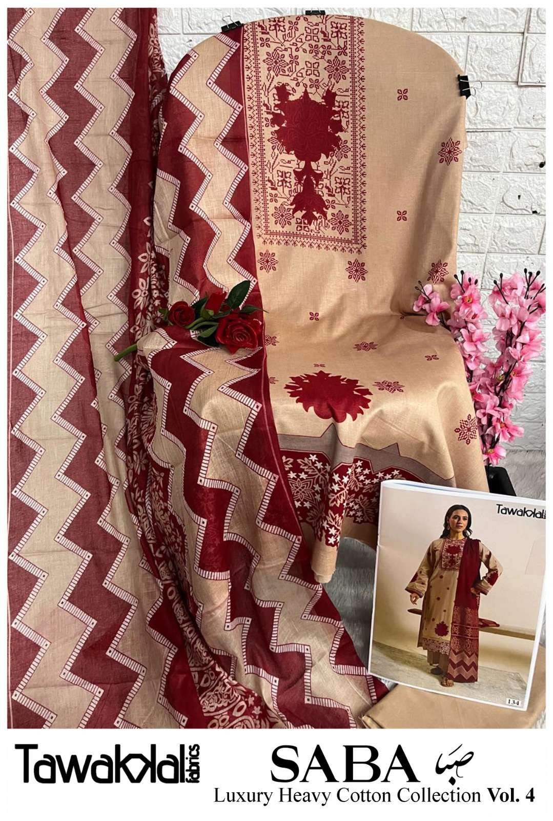 SABA LUXURY HEAVY COTTON COLLECTION VOL - 04 BY TAWAKKAL FABRICS - 14