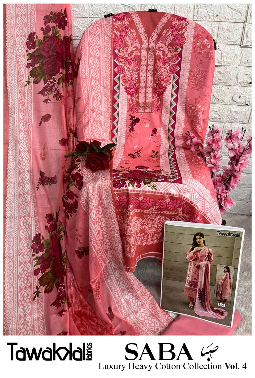 SABA LUXURY HEAVY COTTON COLLECTION VOL - 04 BY TAWAKKAL FABRICS - 16