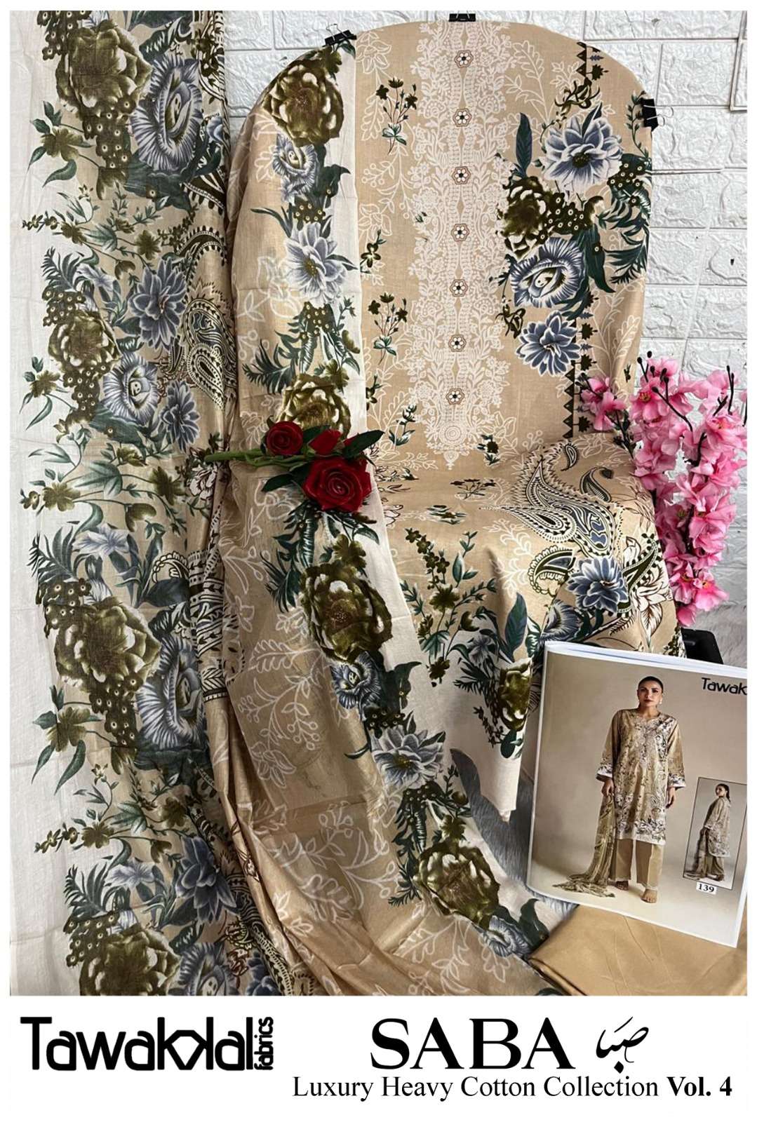 SABA LUXURY HEAVY COTTON COLLECTION VOL - 04 BY TAWAKKAL FABRICS - 19