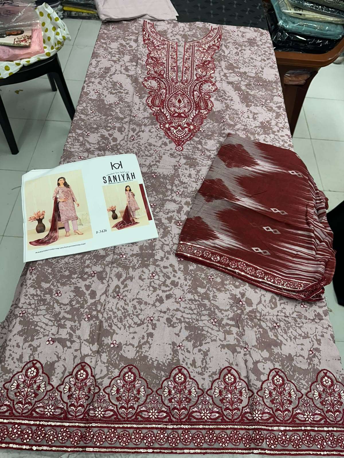 SANIYAH EMBROIDERED DIGITAL PRINTED FANCY LAWN COLLECTION OPEN PICS BY SHAHID TAWAKKAL - 03