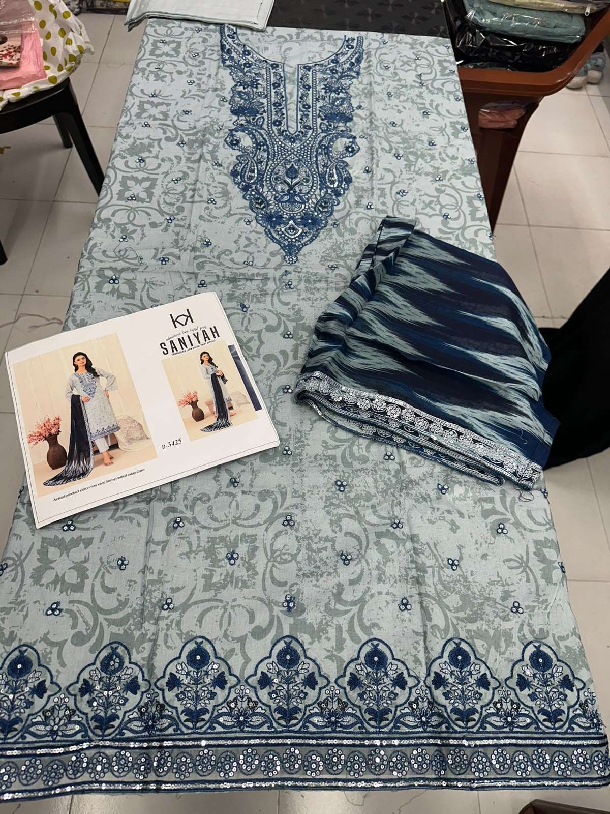 SANIYAH EMBROIDERED DIGITAL PRINTED FANCY LAWN COLLECTION OPEN PICS BY SHAHID TAWAKKAL - 04