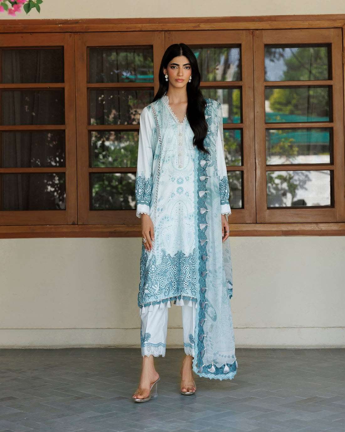 TROPICAL PREMIUM PRINTED EMBROIDERED COTTON SATIN COLLECTION BY JADE - 03