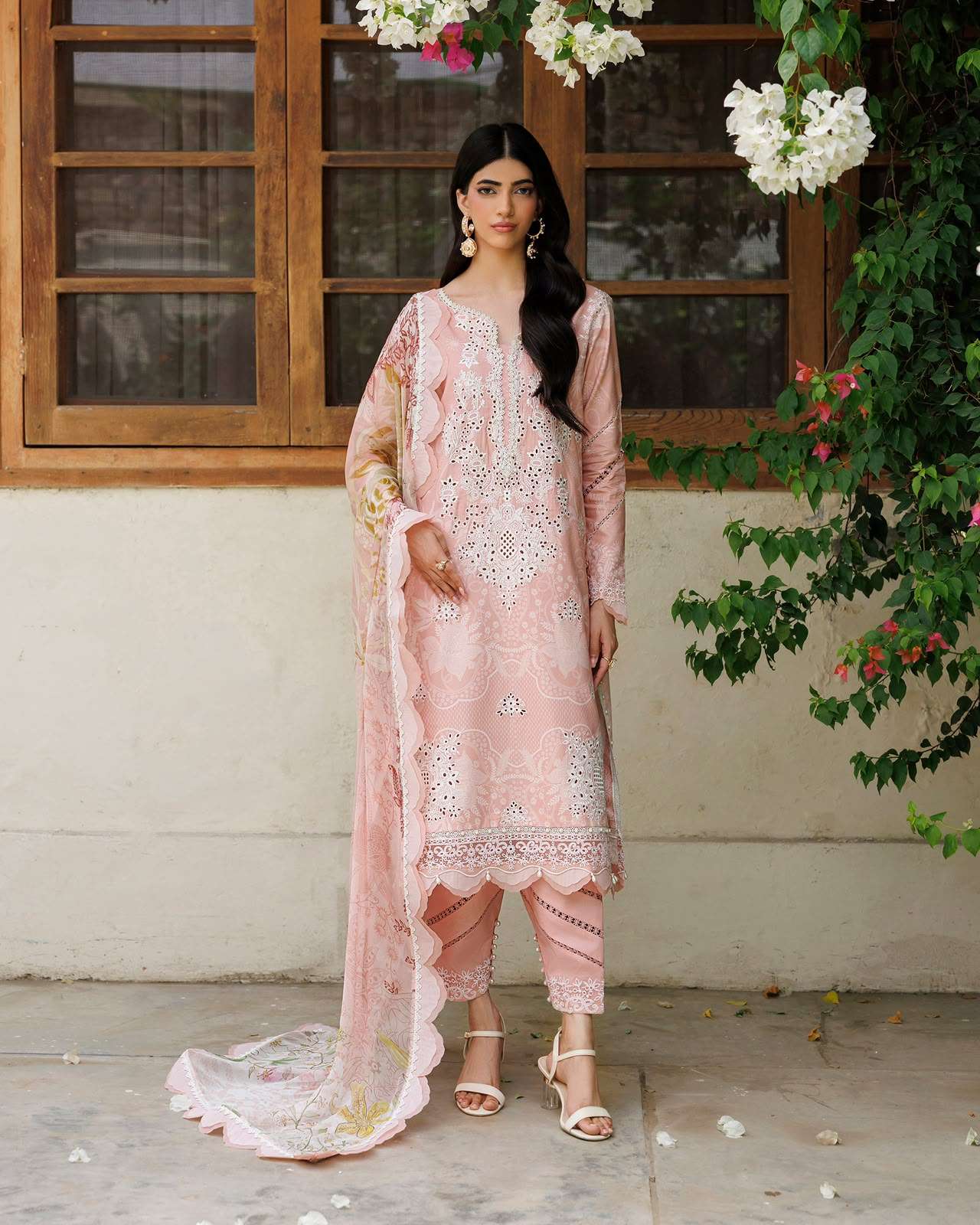TROPICAL PREMIUM PRINTED EMBROIDERED COTTON SATIN COLLECTION BY JADE - 04