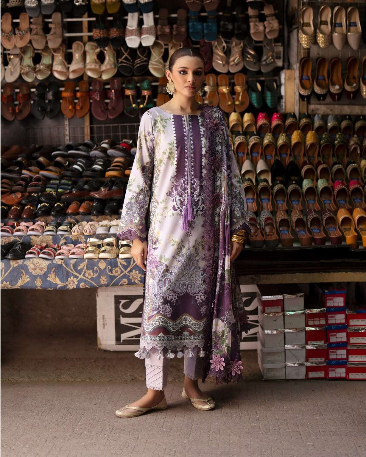 URBANE CHIFFON LAWN COLLECTION VOL - 02 OPEN & MODEL PICS BY JADE - 07