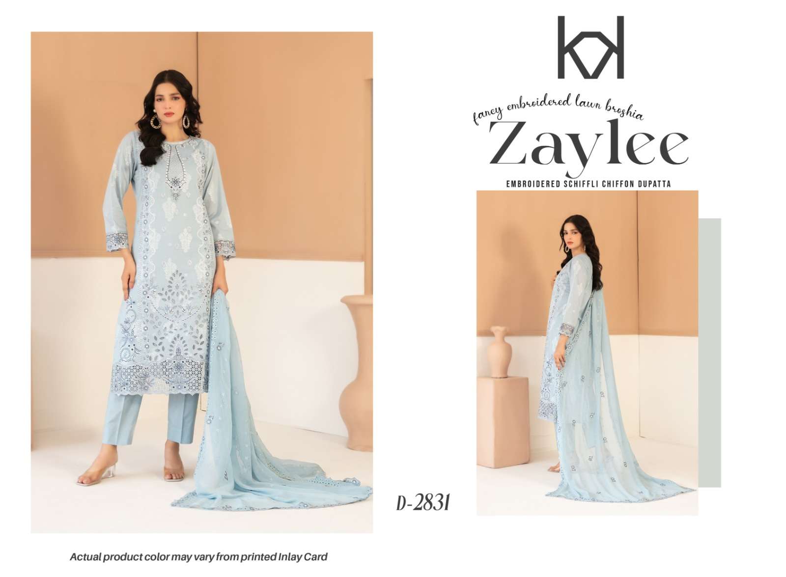 ZAYLEE NEW EMBROIDERED BROSHIA LAWN BY SHAHID TAWAKKAL - 03
