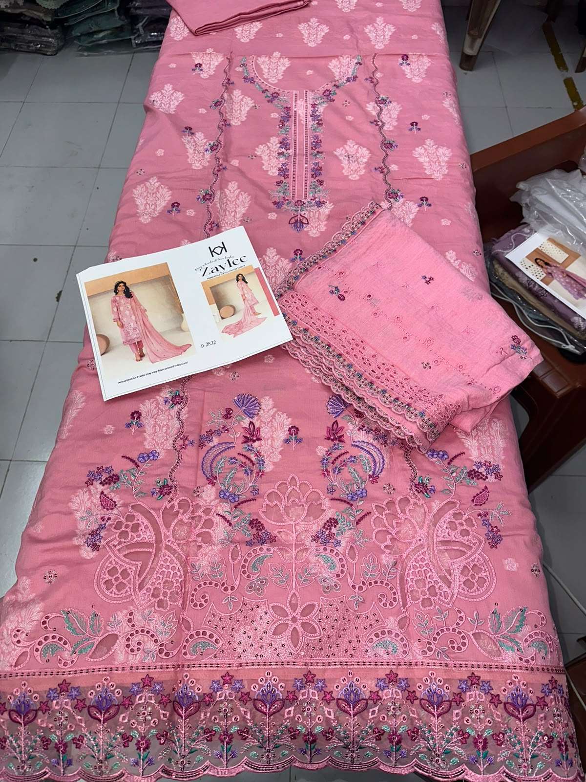 ZAYLEE NEW EMBROIDERED BROSHIA LAWN OPEN PICS BY SHAHID TAWAKKAL - 03