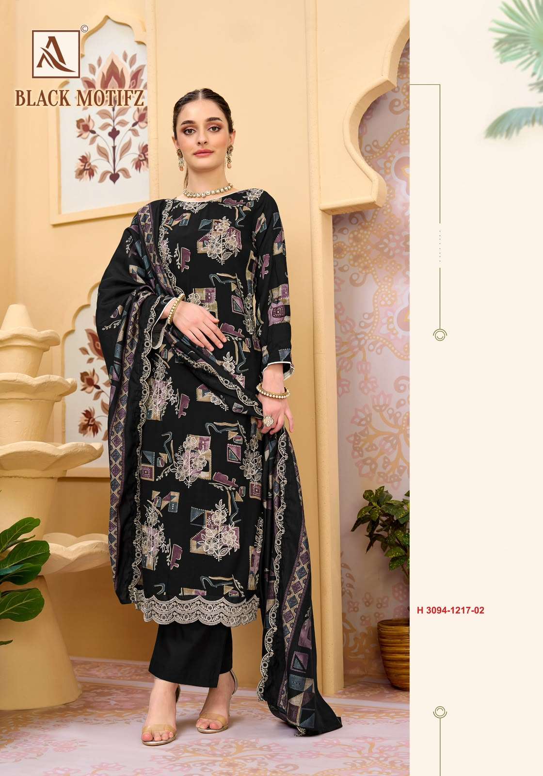 BLACK MOTIFZ BY ALOK SUIT - 02