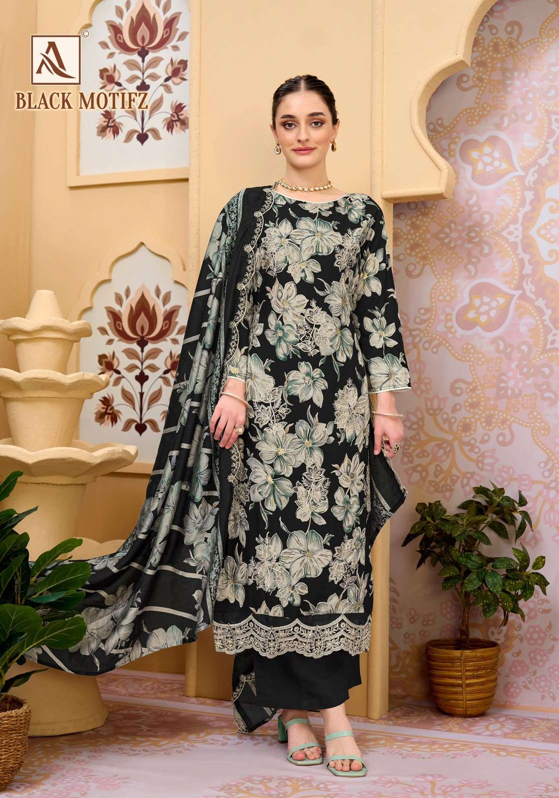 BLACK MOTIFZ BY ALOK SUIT - 04