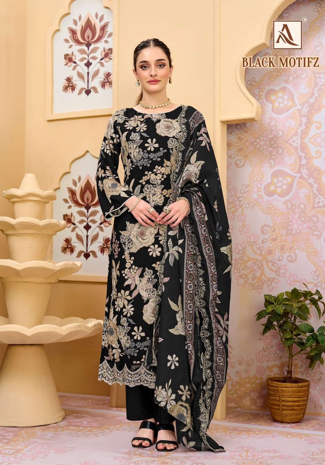 BLACK MOTIFZ BY ALOK SUIT - 05