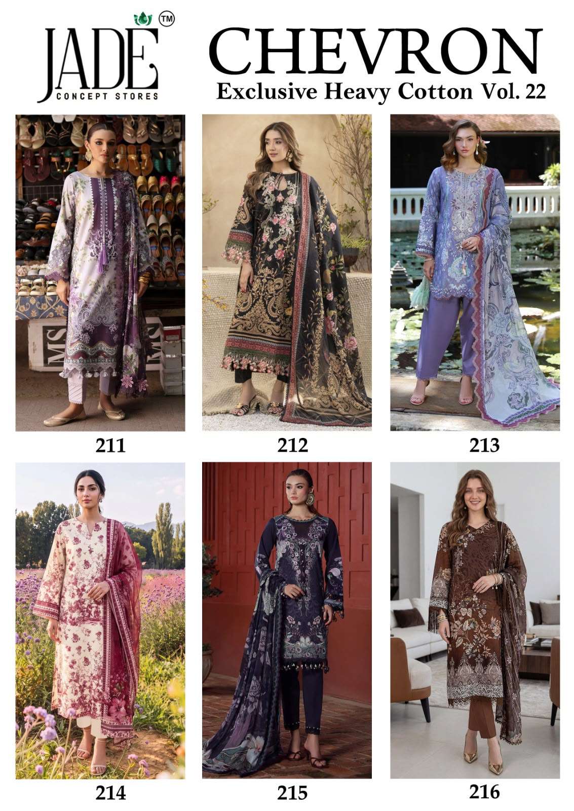 CHEVRON EXCLUSIVE HEAVY COTTON VOL - 22 BY JADE - 01 - 06