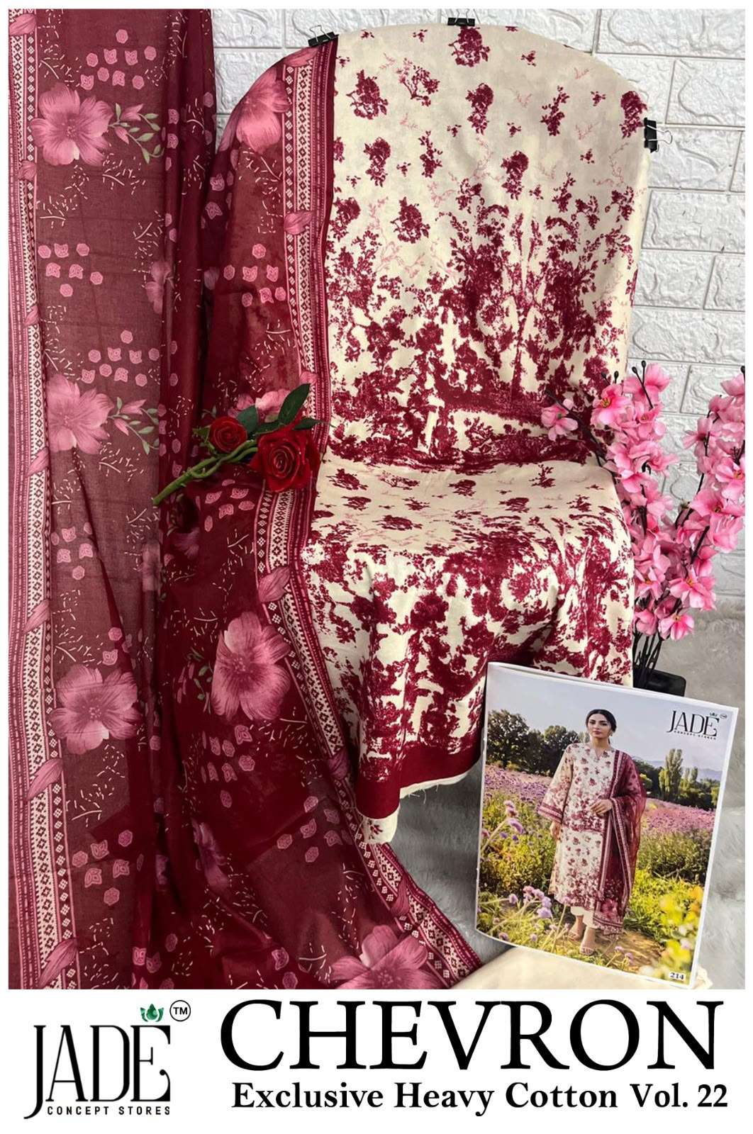 CHEVRON EXCLUSIVE HEAVY COTTON VOL - 22 BY JADE - 10