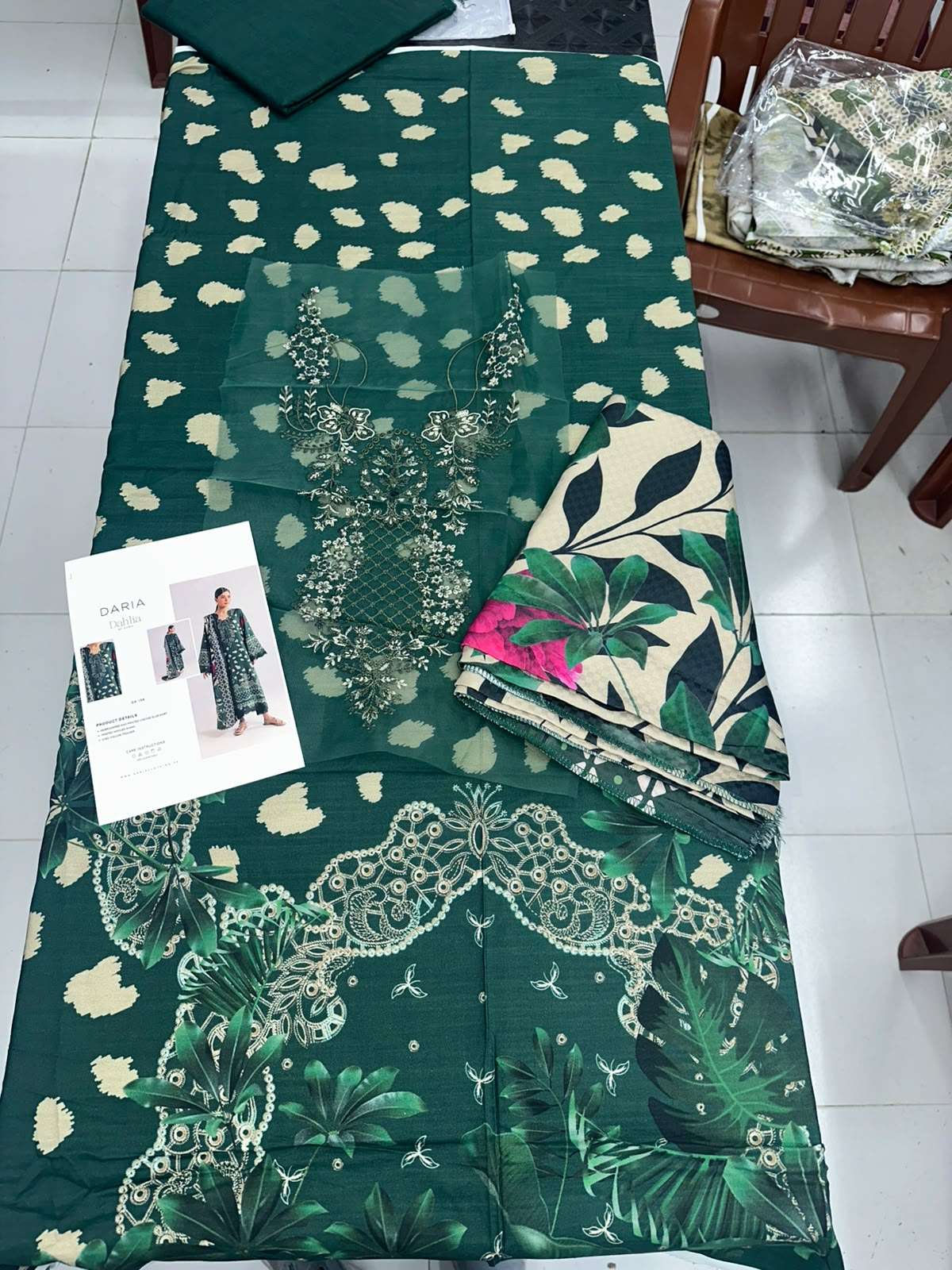 DAHLIA EMBROIDERED VISCOSE SLUB COLLECTION BY DARIA-09