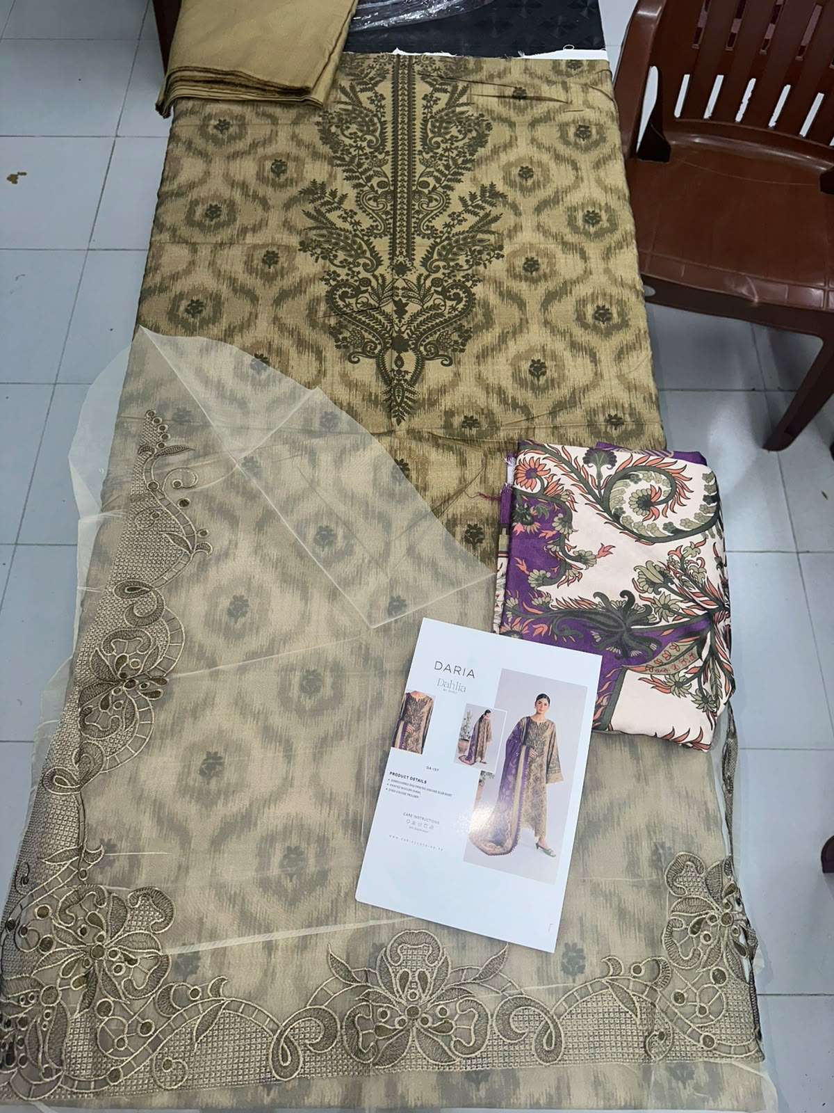 DAHLIA EMBROIDERED VISCOSE SLUB COLLECTION BY DARIA-09