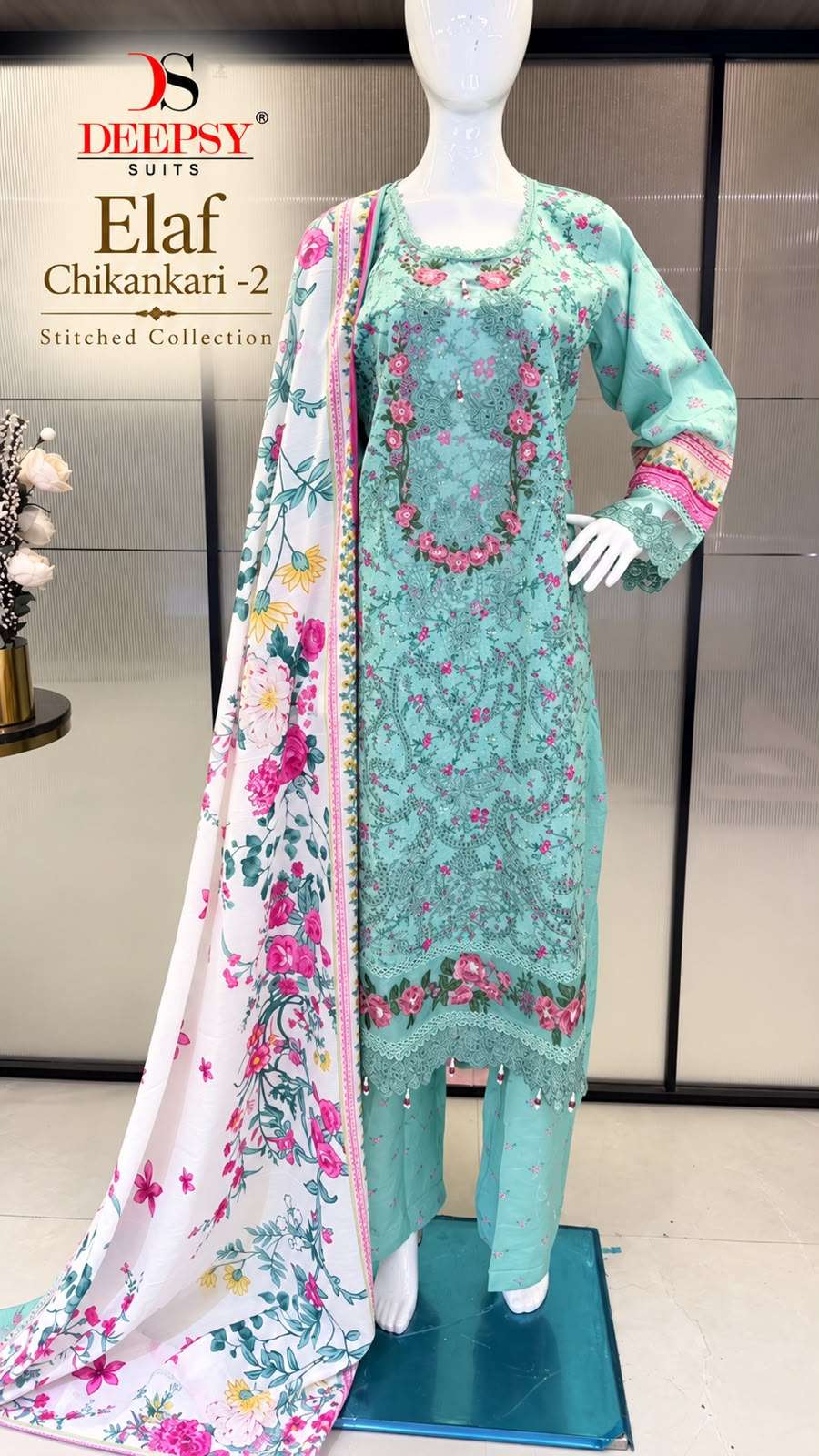 ELAF CHIKANKARI - 02 STITCHED COLLECTION BY DEEPSY SUITS - 04