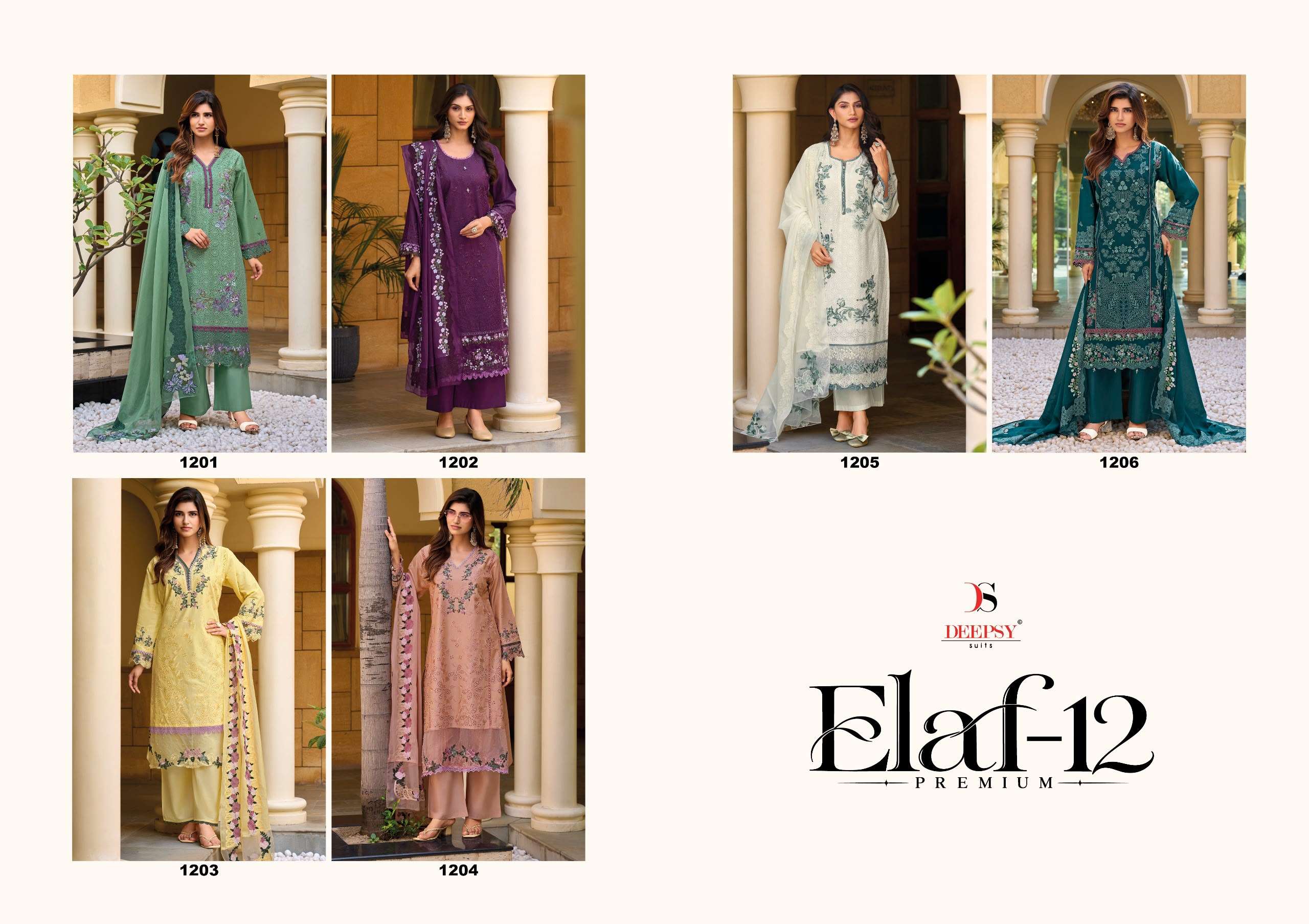 ELAF PREMIUM - 12 LUXURY LAWN OPEN PICS BY DEEPSY SUITS - 01 - 06
