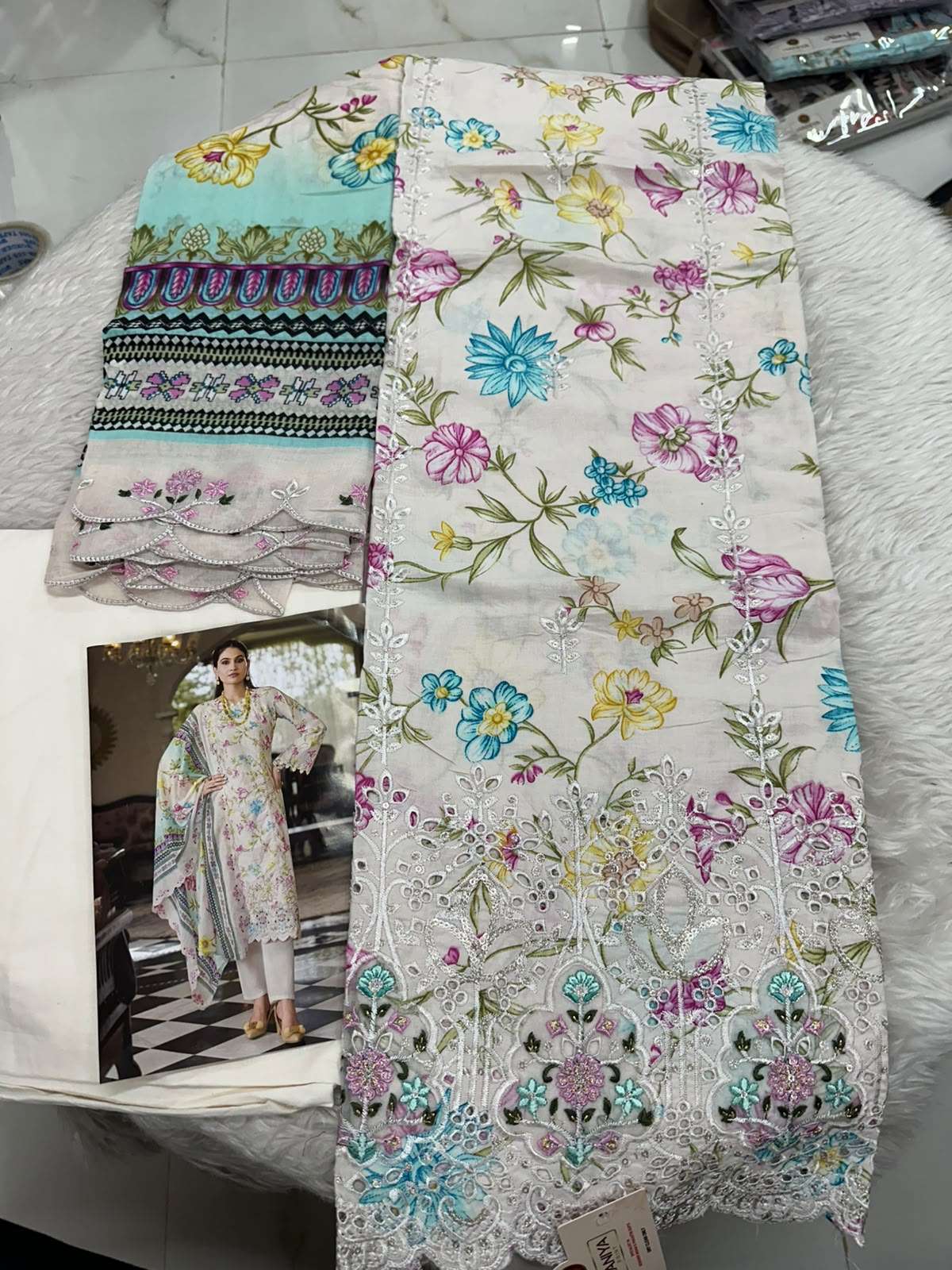 Falah Premium Cotton Colleciton Code - 50189 By Falah Designer Suits - 01 - 08