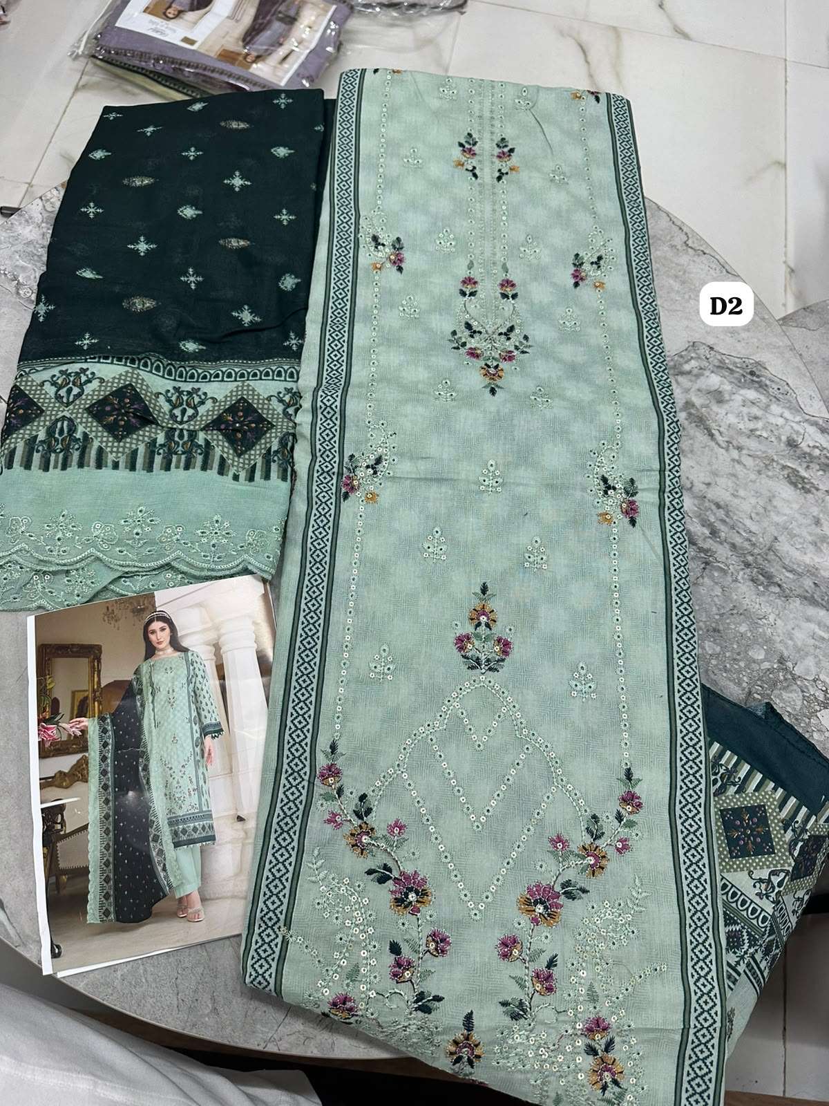 Falah Premium Cotton Colleciton Code - 50203 By Falah Designer Suits - 01 - 06